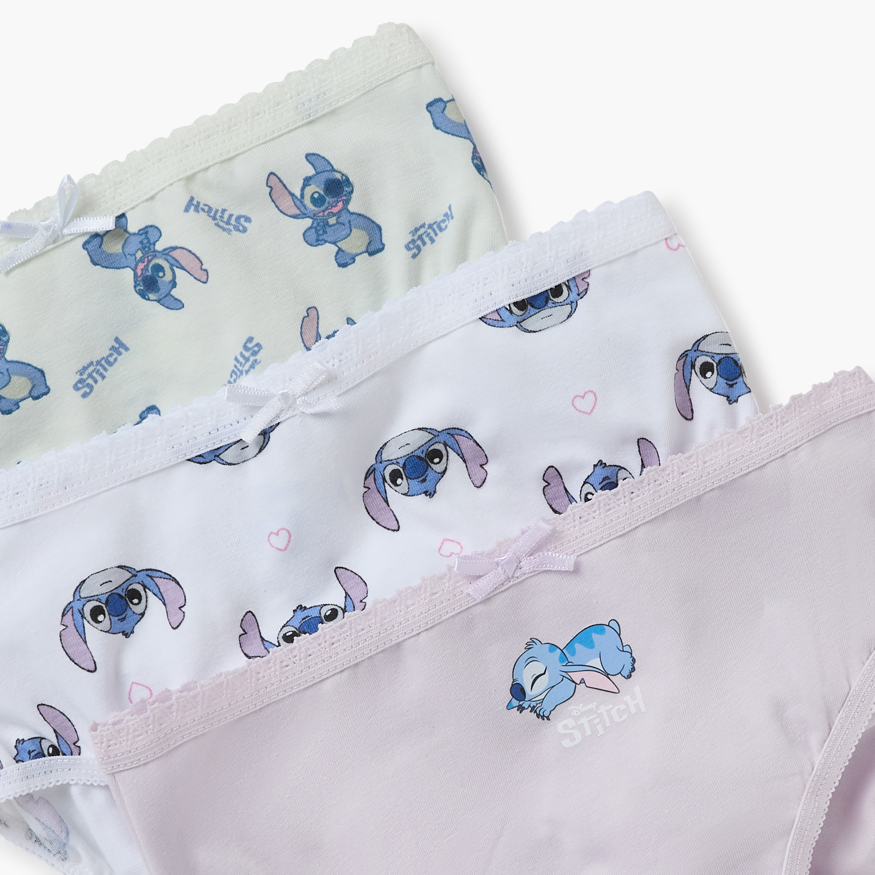 Disney Stitch Print Briefs with Elasticated Waistband - Set of 3-girls-clothing-innerwear-panties-image-5