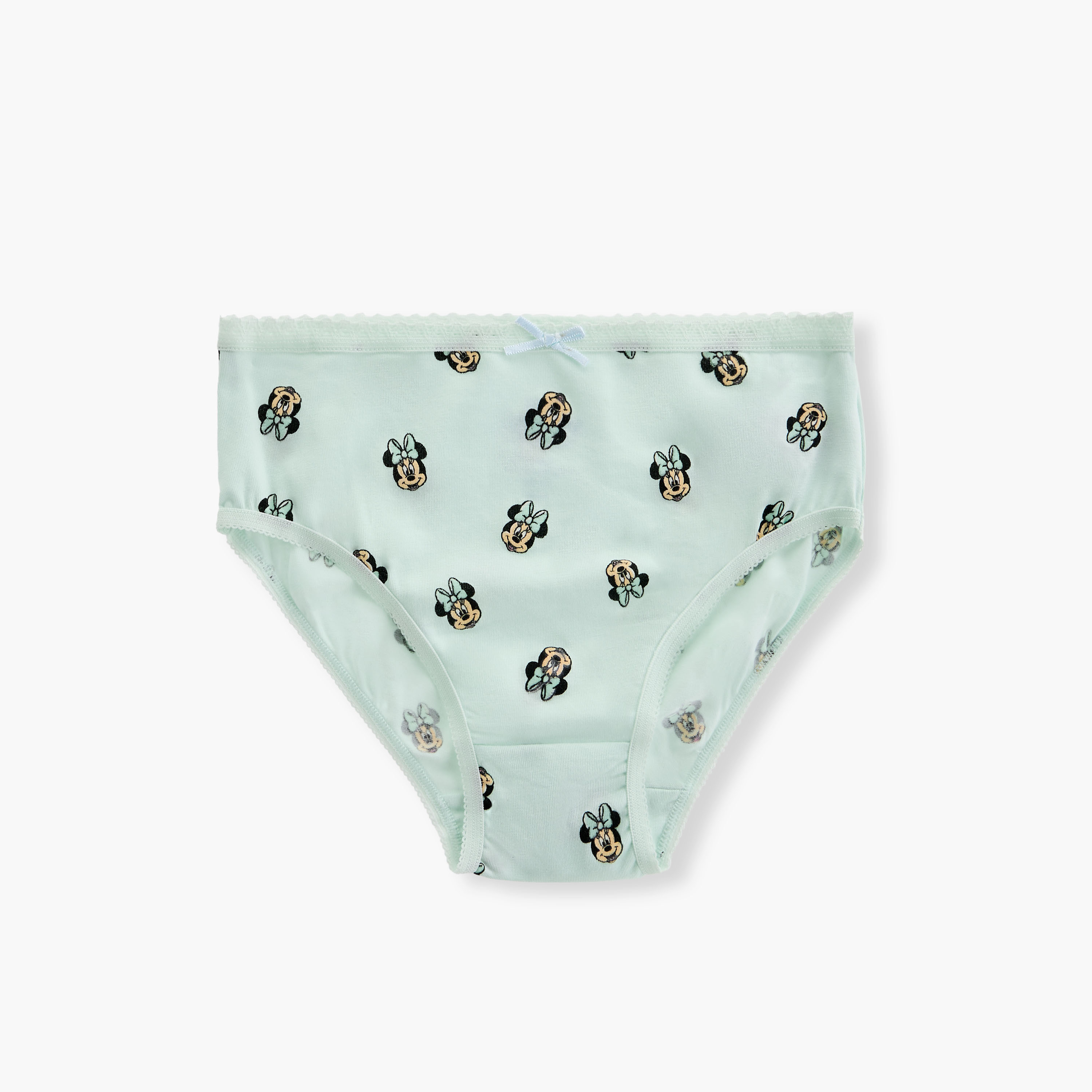 Disney Minnie Mouse Print Briefs with Elasticated Waistband - Set of 3-girls-clothing-innerwear-panties-image-2
