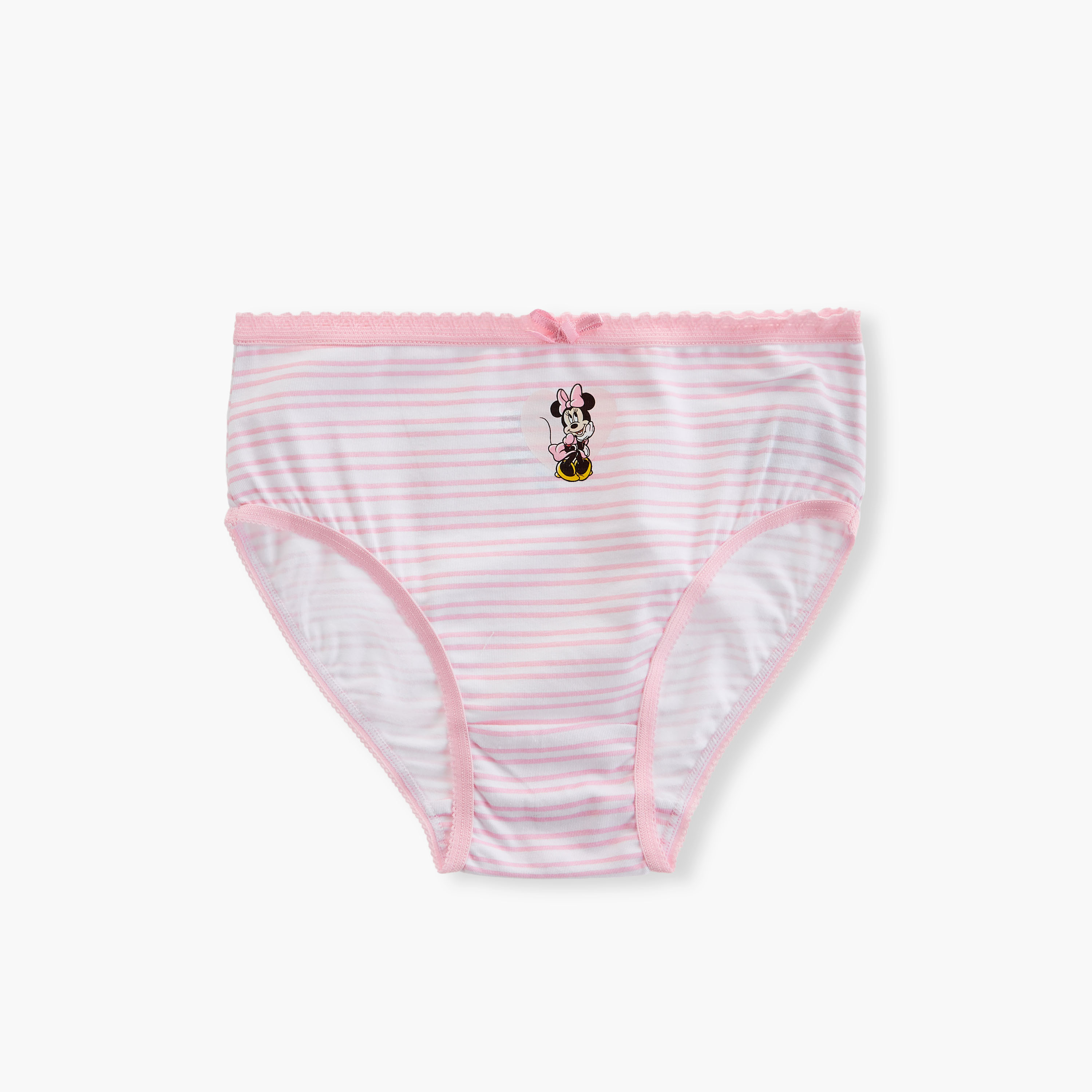 Disney Minnie Mouse Print Briefs with Elasticated Waistband - Set of 3-girls-clothing-innerwear-panties-image-3
