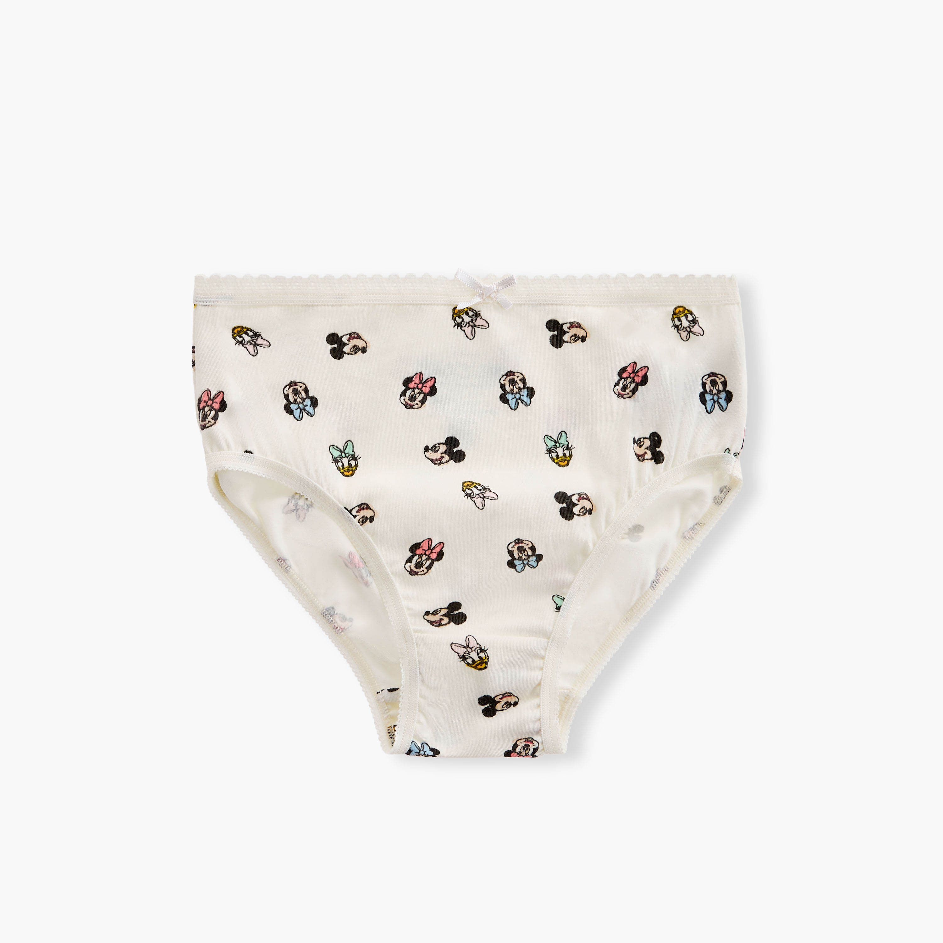 Disney Minnie Mouse Print Briefs with Elasticated Waistband - Set of 3-girls-clothing-innerwear-panties-image-4