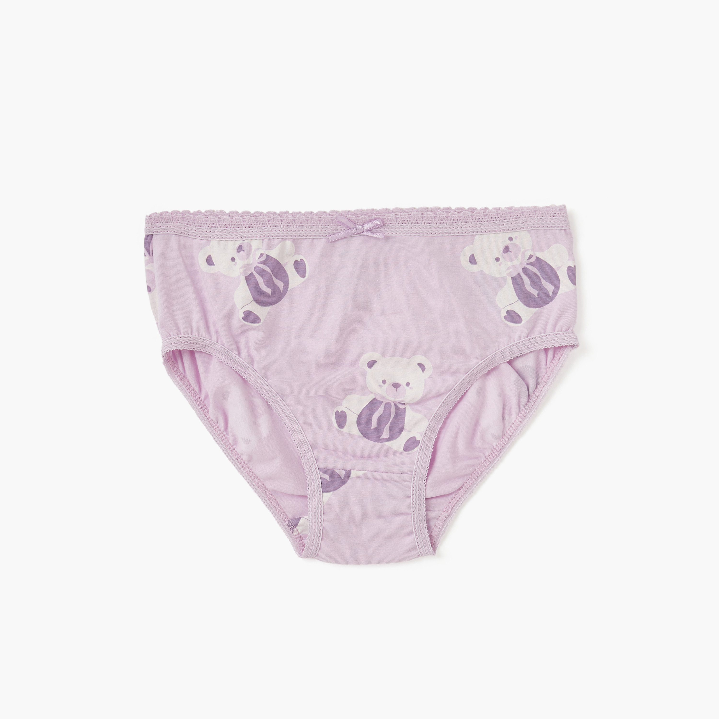 Juniors Printed Briefs with Elasticated Waistband - Set of 7-girls-clothing-innerwear-panties-image-2