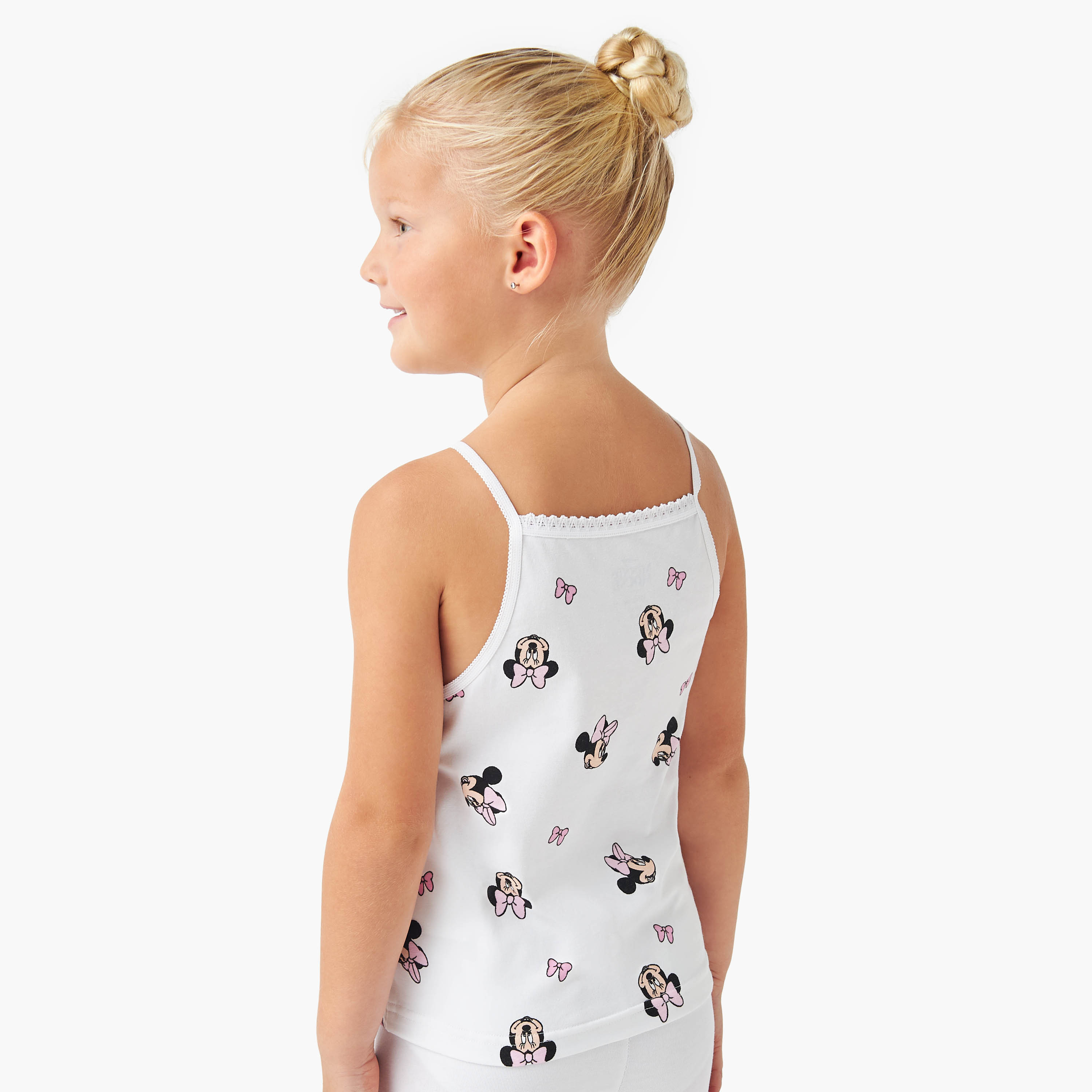 Disney Minnie Mouse Print Vest with Bow Accent - Set of 3-girls-clothing-innerwear-vests-image-5