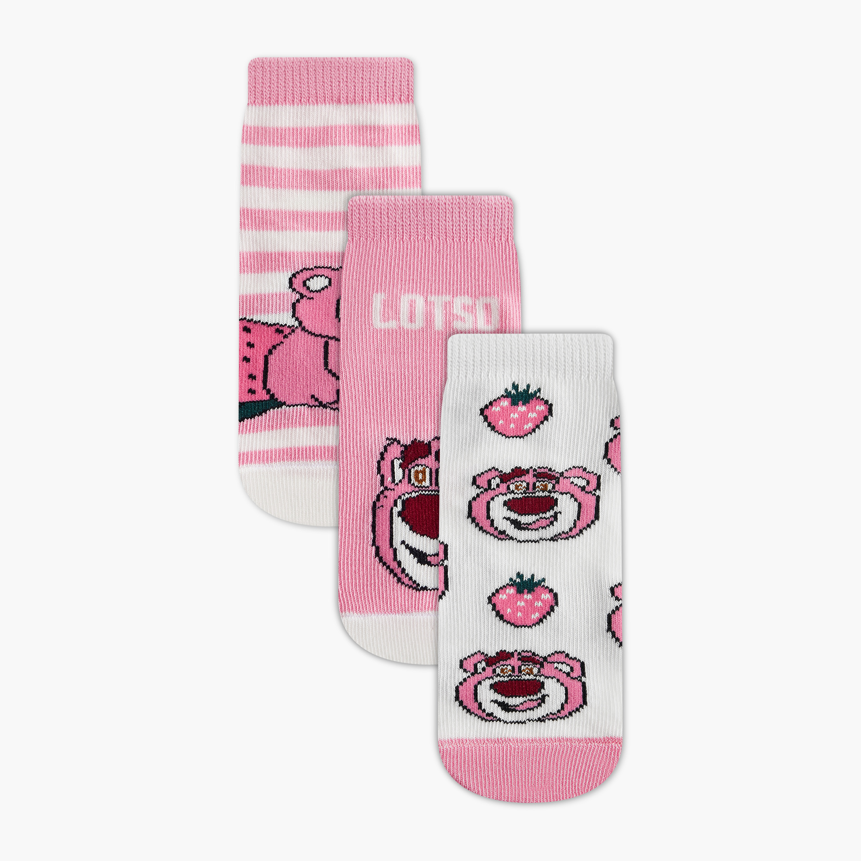 Disney Lots-o'-Huggin' Bear Print Ankle Length Socks - Set of 3-girls-accessories-socks-image-1
