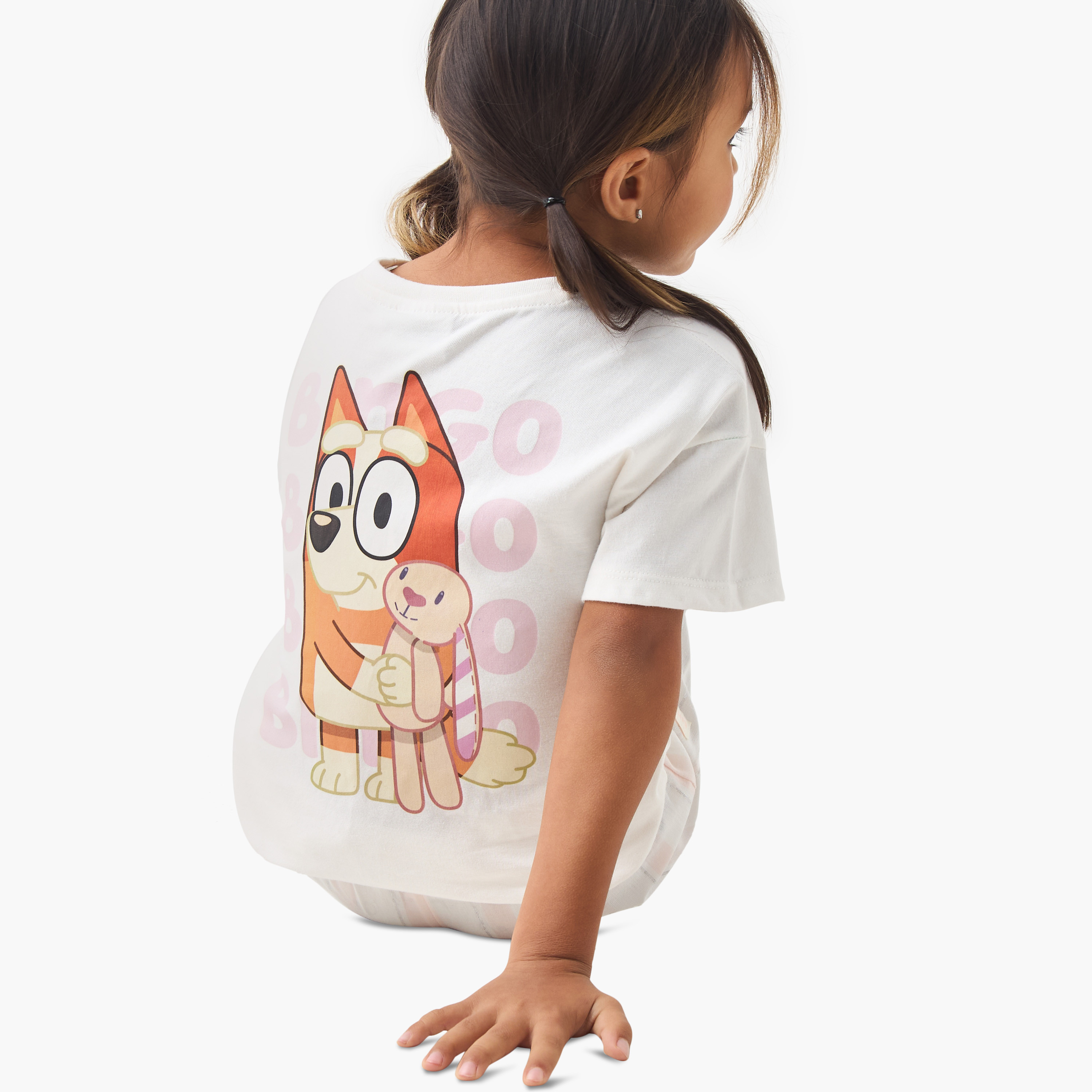 Bluey Printed T-shirt and Pyjama Set-girls-clothing-nightwear-image-5