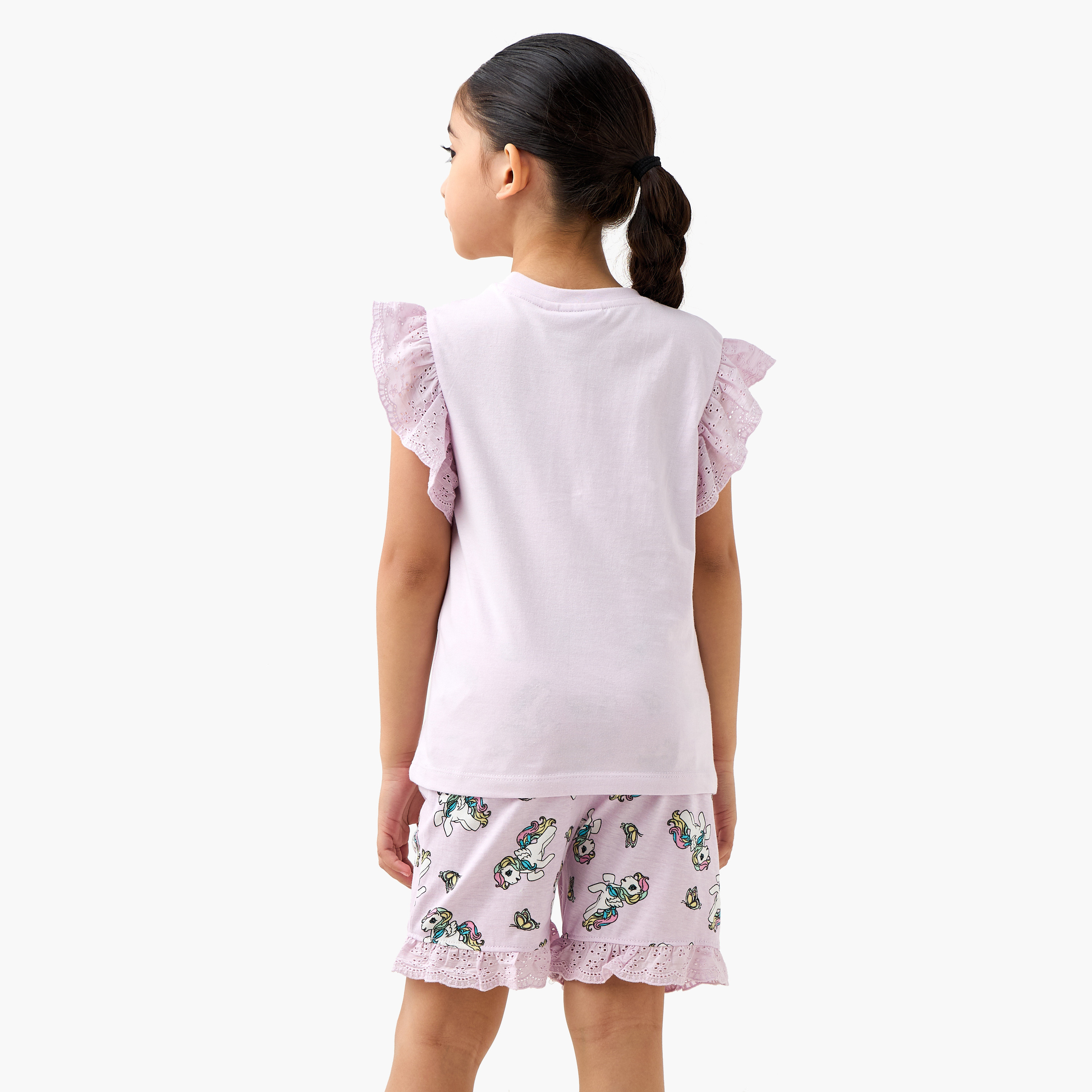 Hasbro My Little Pony Print T-shirt and Pyjama Set-baby-girls-clothing-nightwear-pyjamasets-image-4