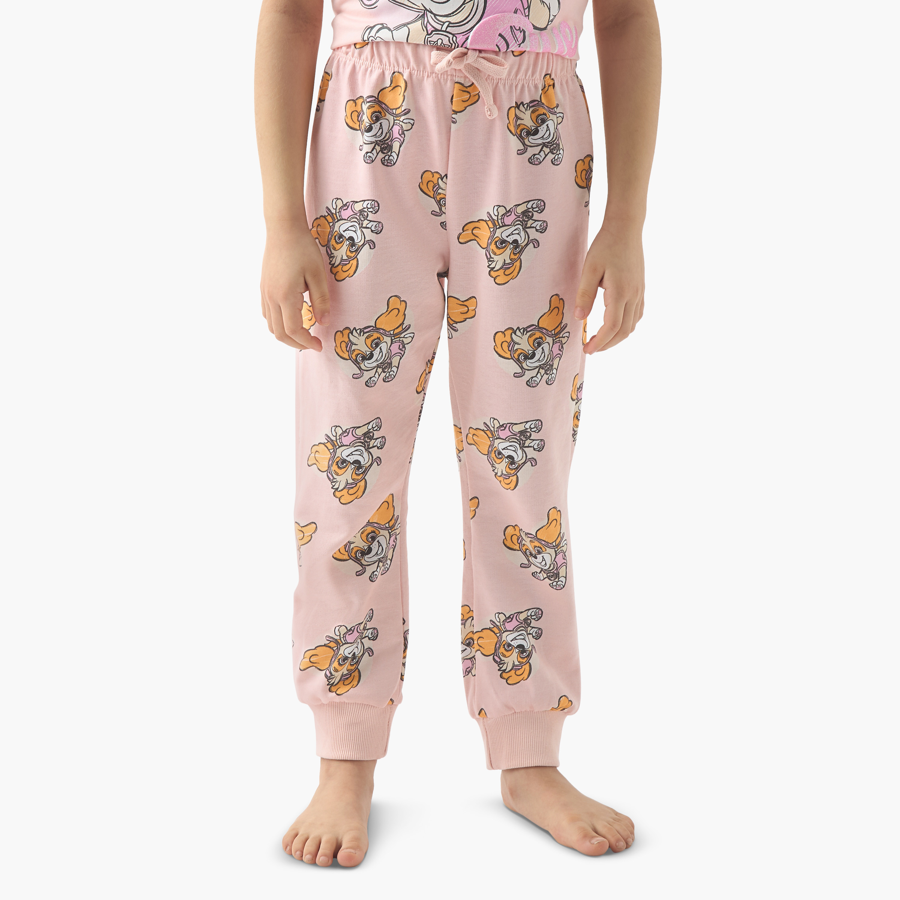 Skye Print Balloon Sleeve T-shirt and Pyjama Set-girls-clothing-nightwear-image-3