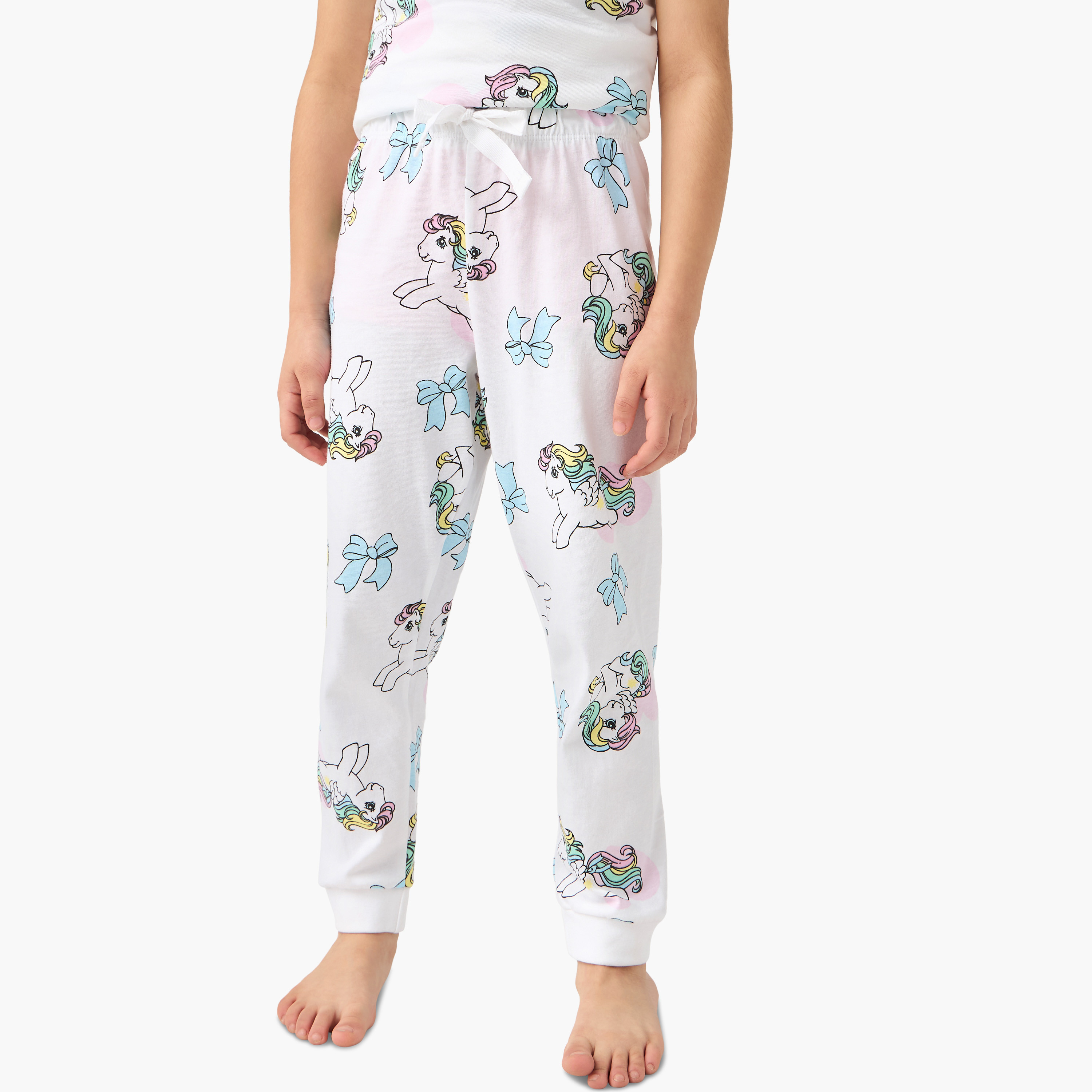 Hasbro Unicorn Print T-shirt with Pyjama - Set of 2-baby-girls-clothing-nightwear-pyjamasets-image-4