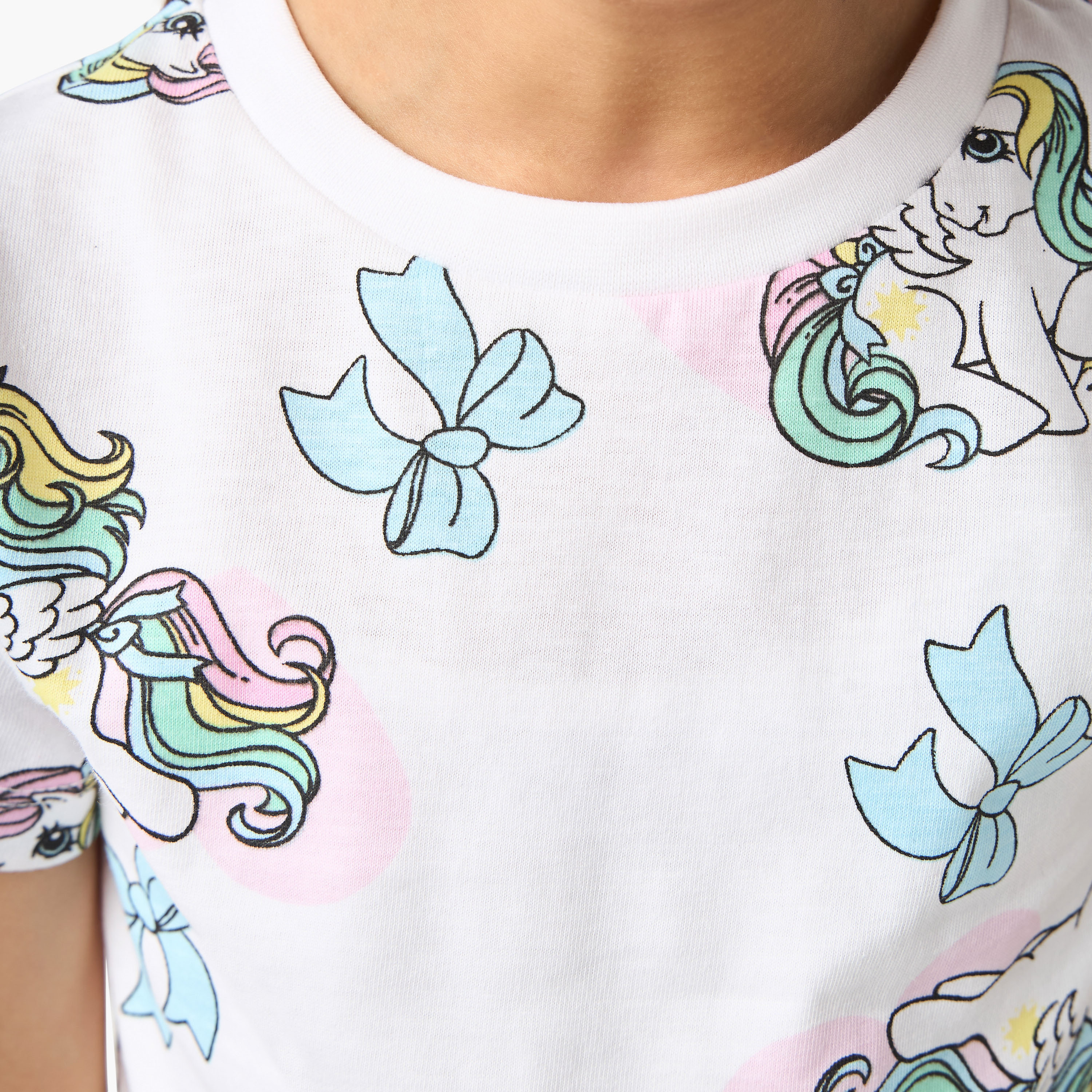 Hasbro Unicorn Print T-shirt with Pyjama - Set of 2-baby-girls-clothing-nightwear-pyjamasets-image-7