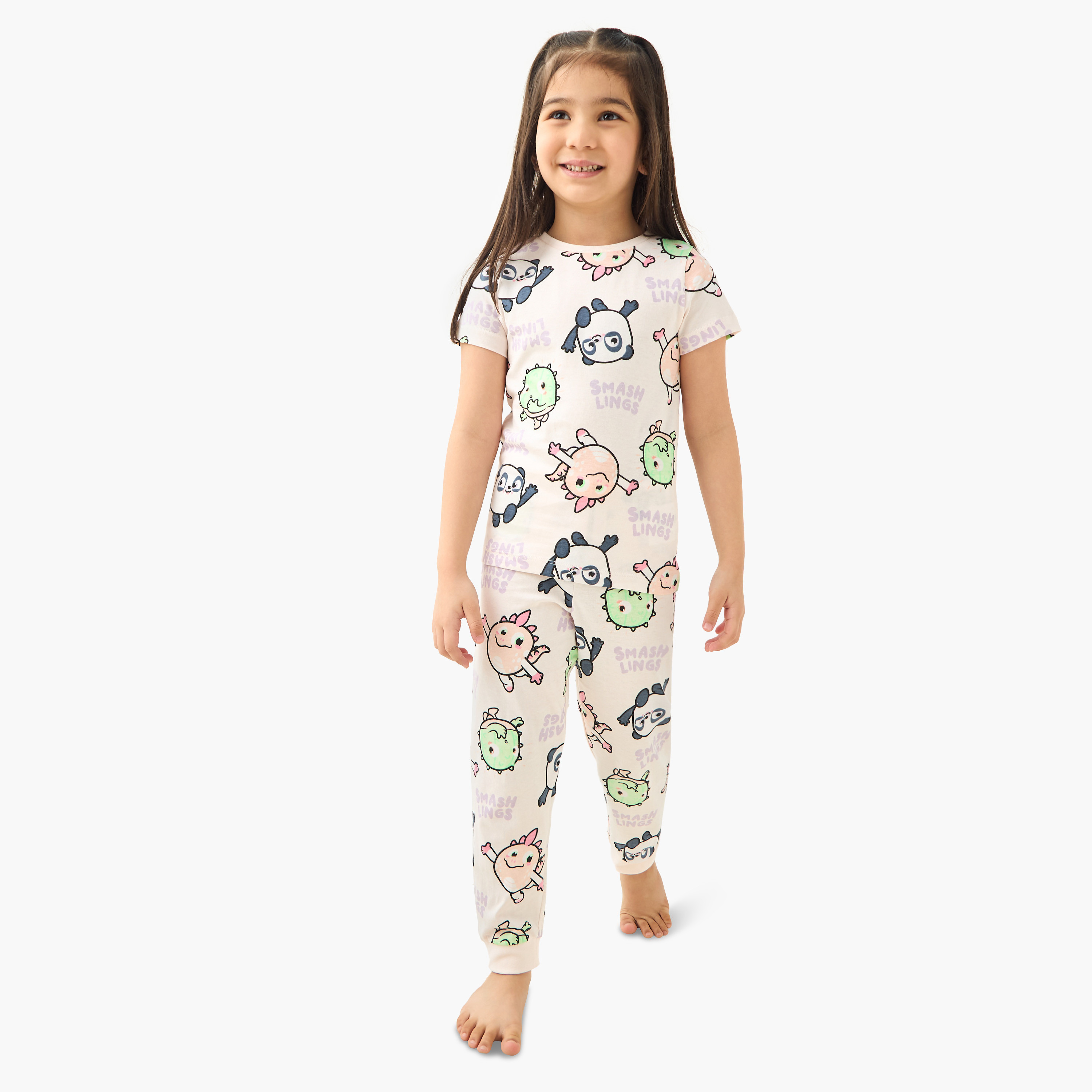 Pinata Smashlings Print T-shirt and Pyjamas - Set of 2-girls-clothing-nightwear-image-3