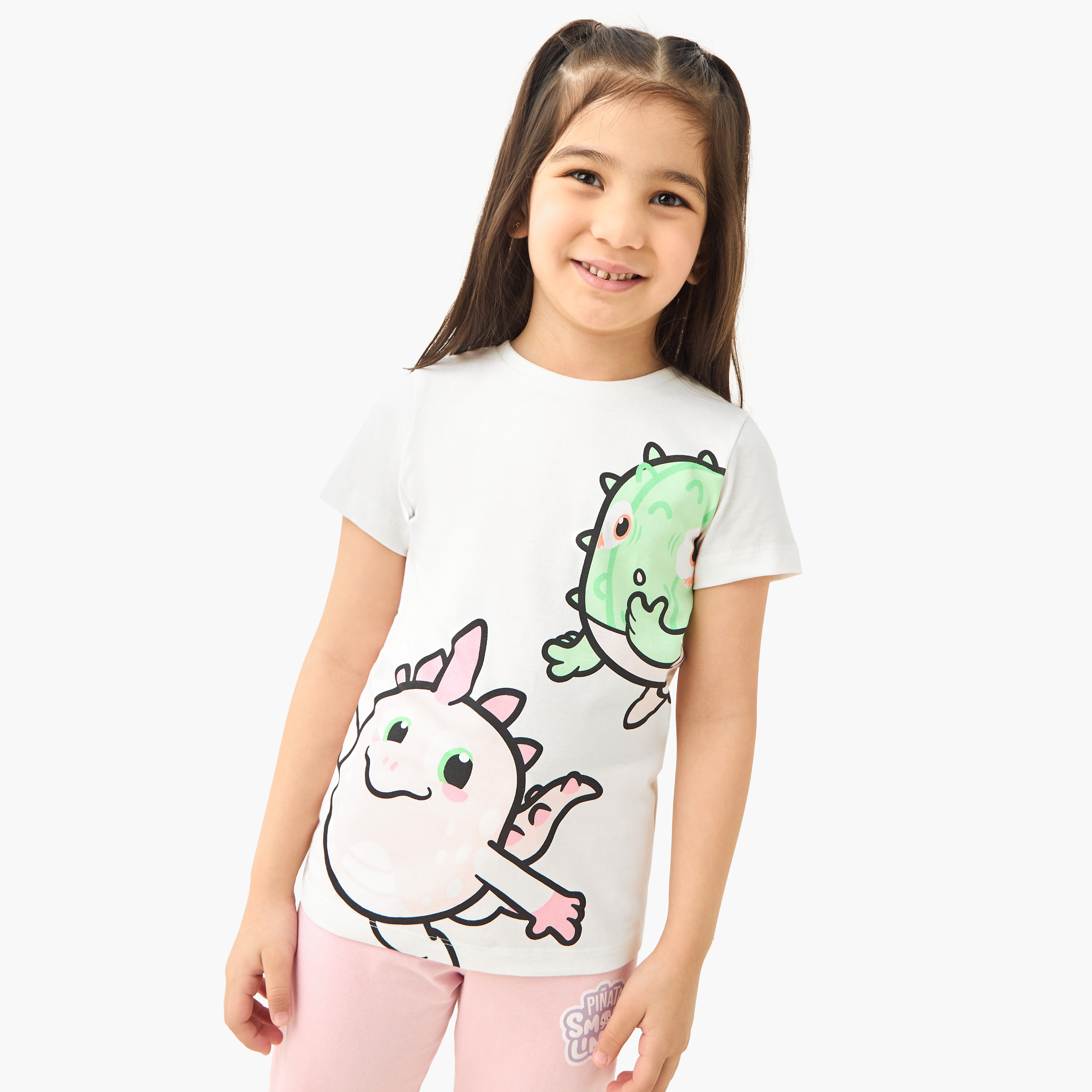 Pinata Smashlings Print T-shirt and Pyjamas - Set of 2-girls-clothing-nightwear-image-4