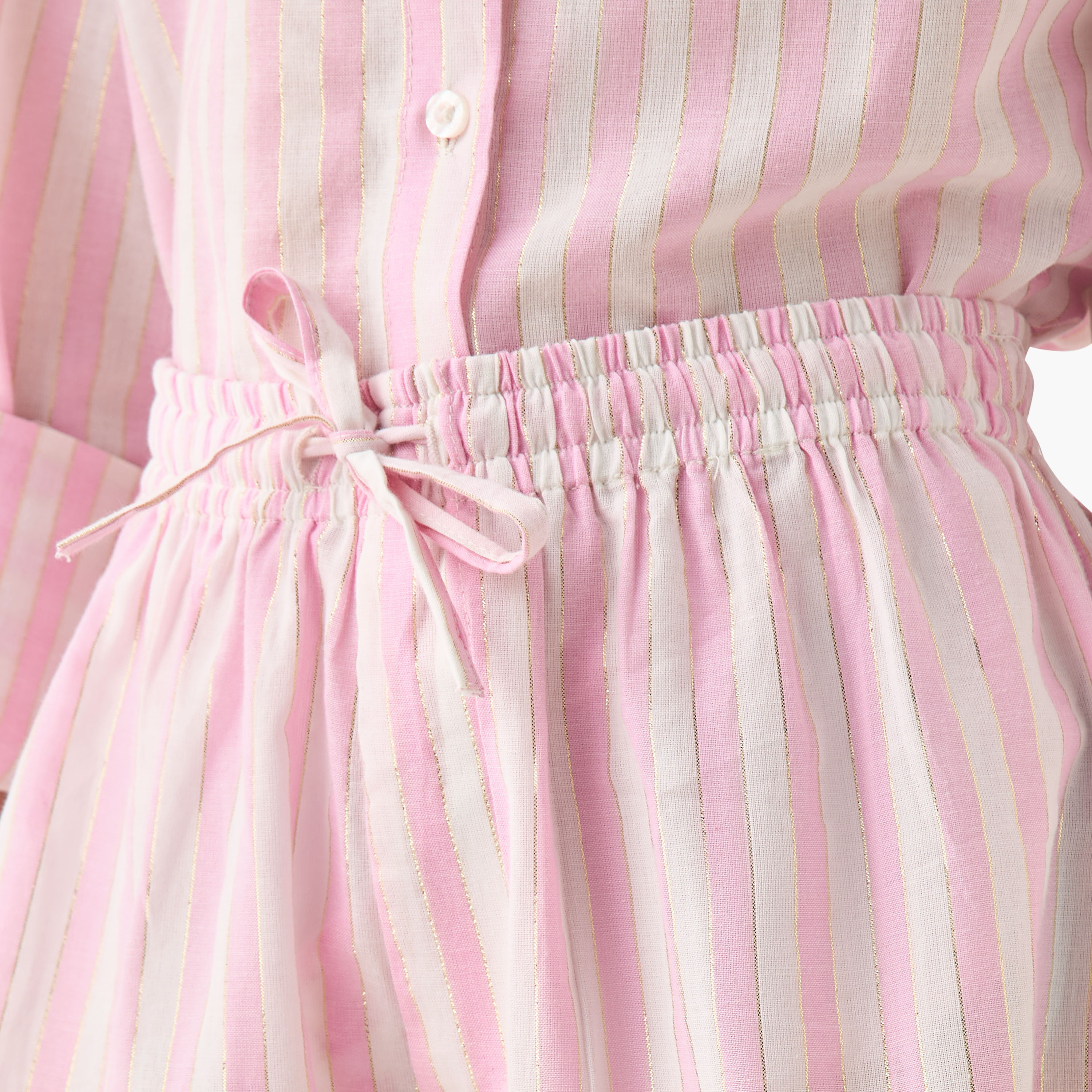 Juniors Striped Shirt and Shorts Set-girls-clothing-nightwear-image-5