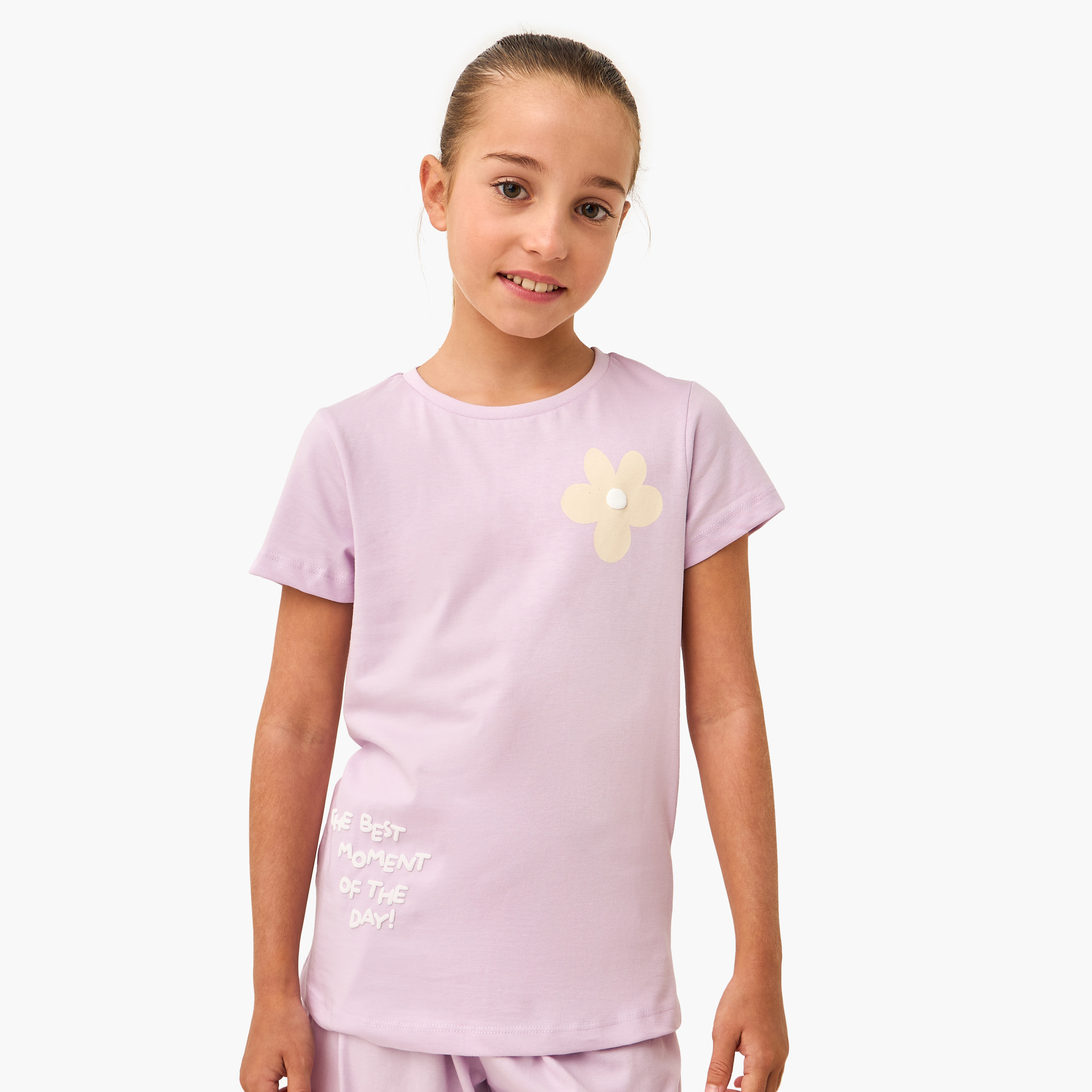 Juniors Printed T-shirts and Pyjamas - Set of 2-girls-clothing-nightwear-image-4