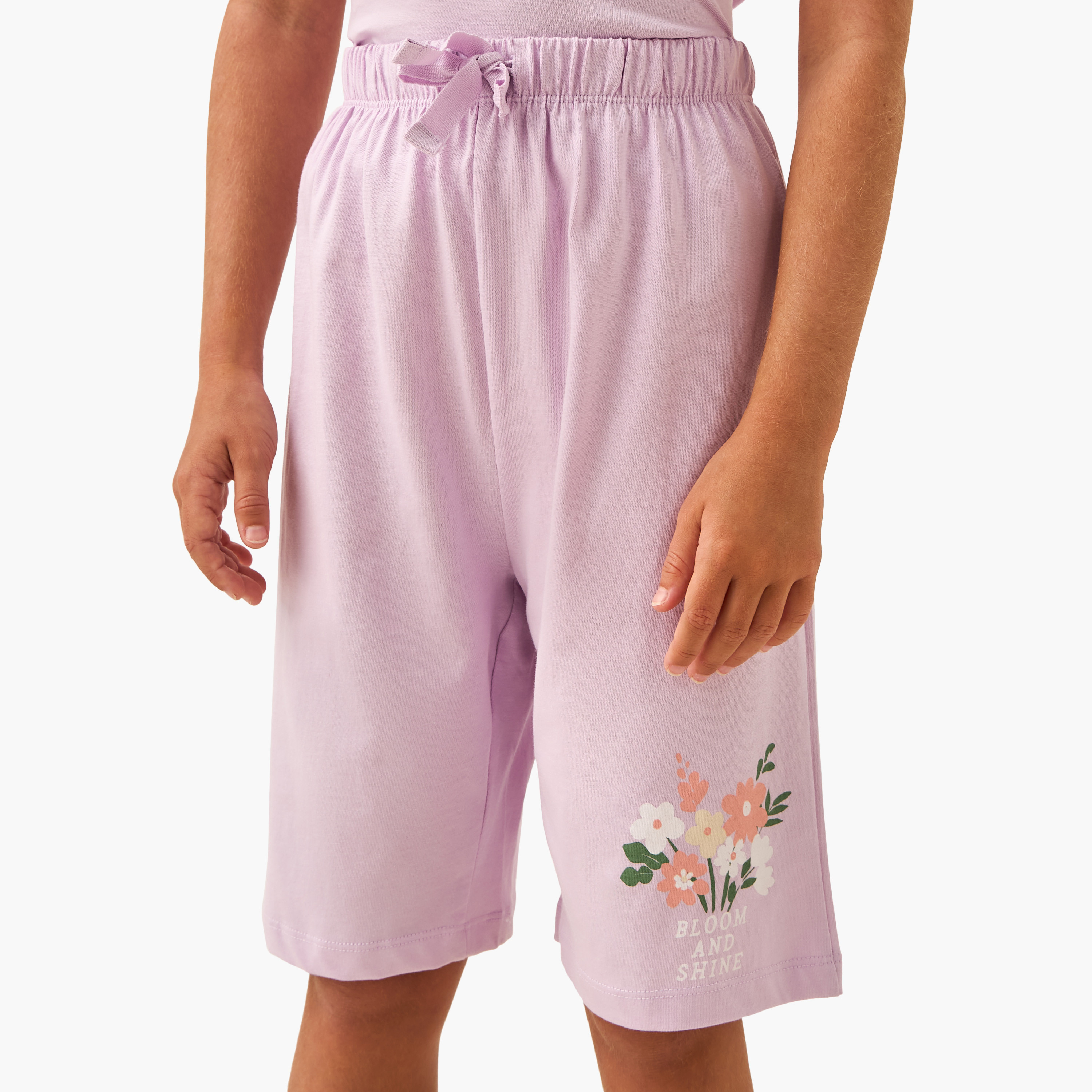 Juniors Printed T-shirts and Pyjamas - Set of 2-girls-clothing-nightwear-image-5