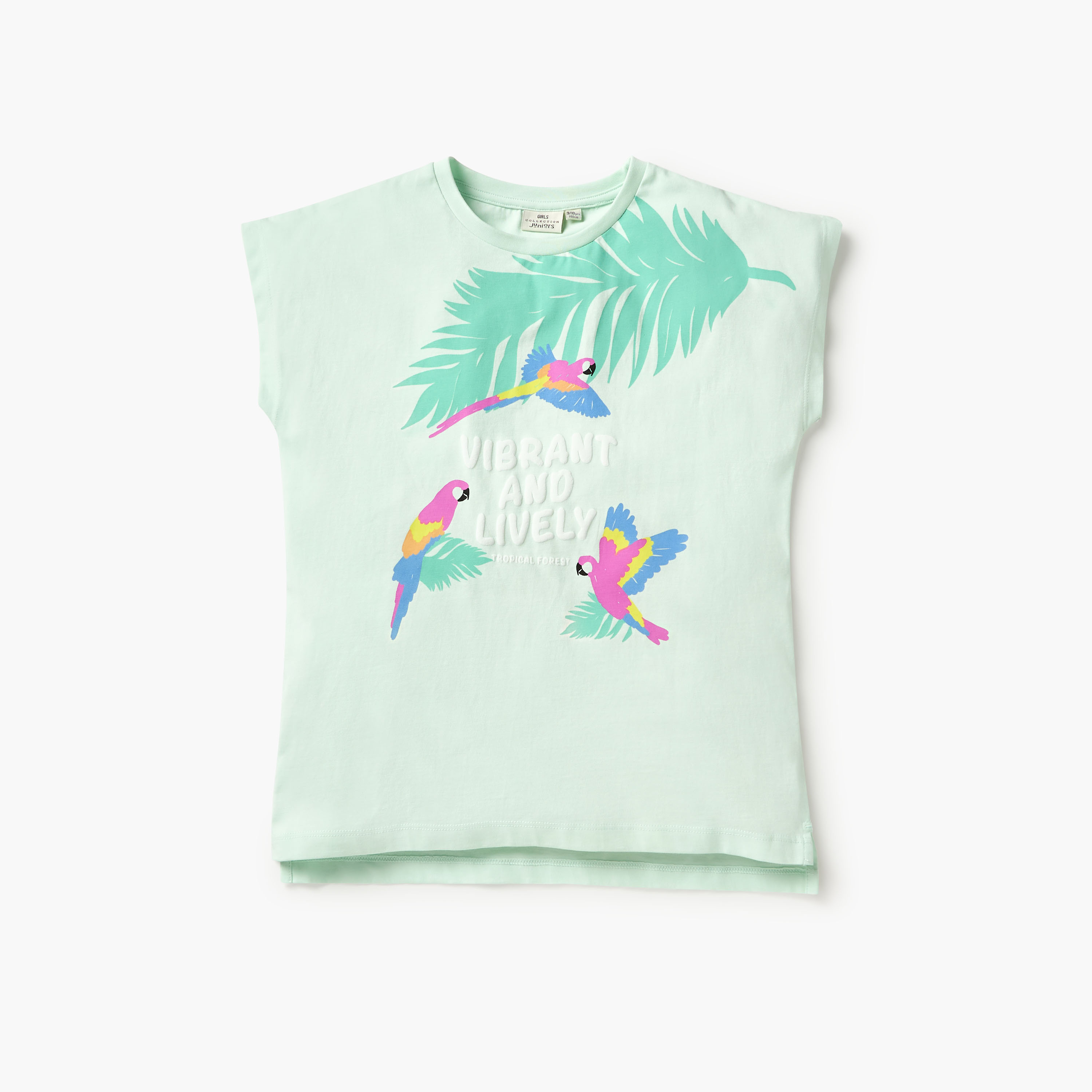 Juniors Printed T-shirt and Pyjama Set-girls-clothing-nightwear-image-2