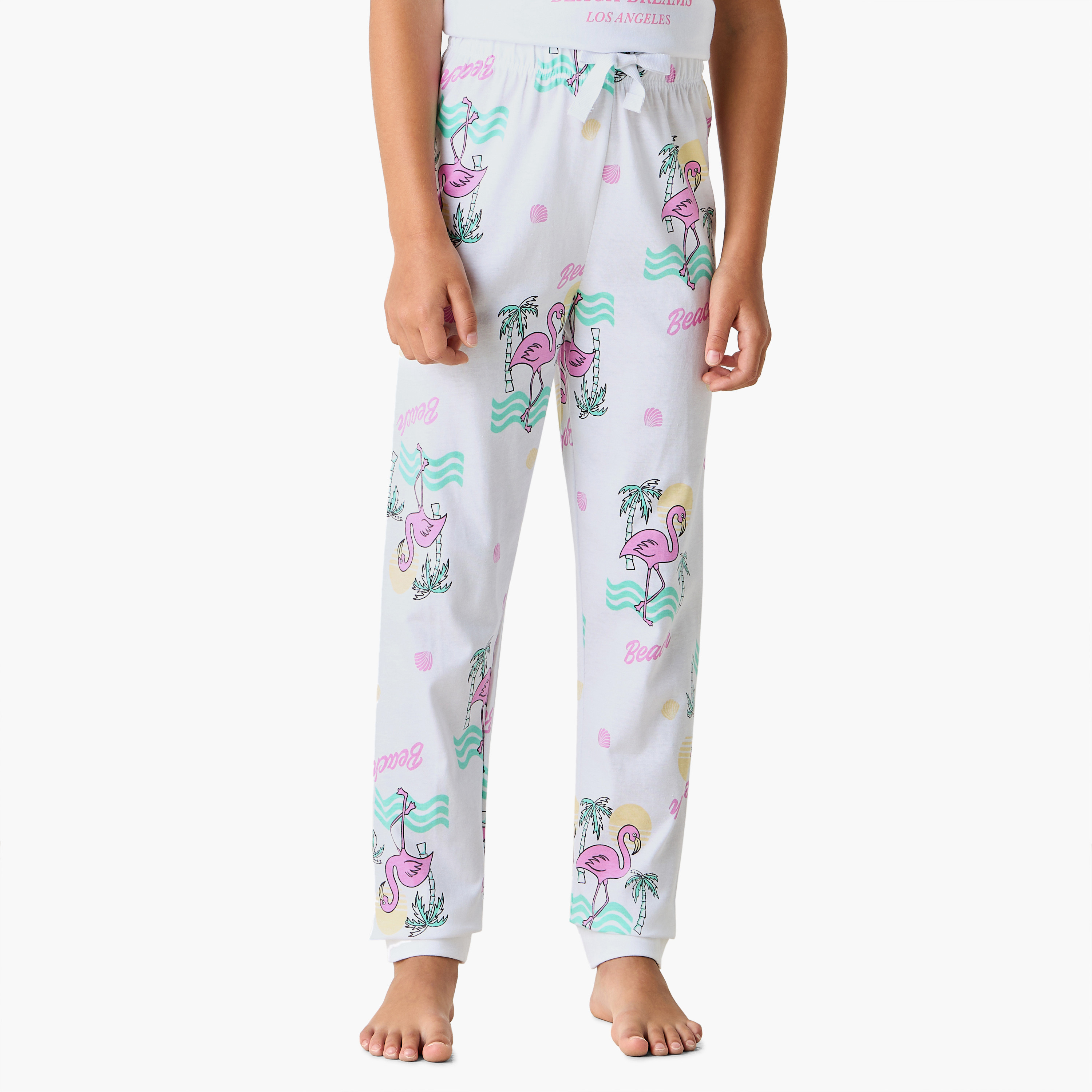 Juniors Printed T-shirts and Pyjamas - Set of 3-girls-clothing-nightwear-image-3
