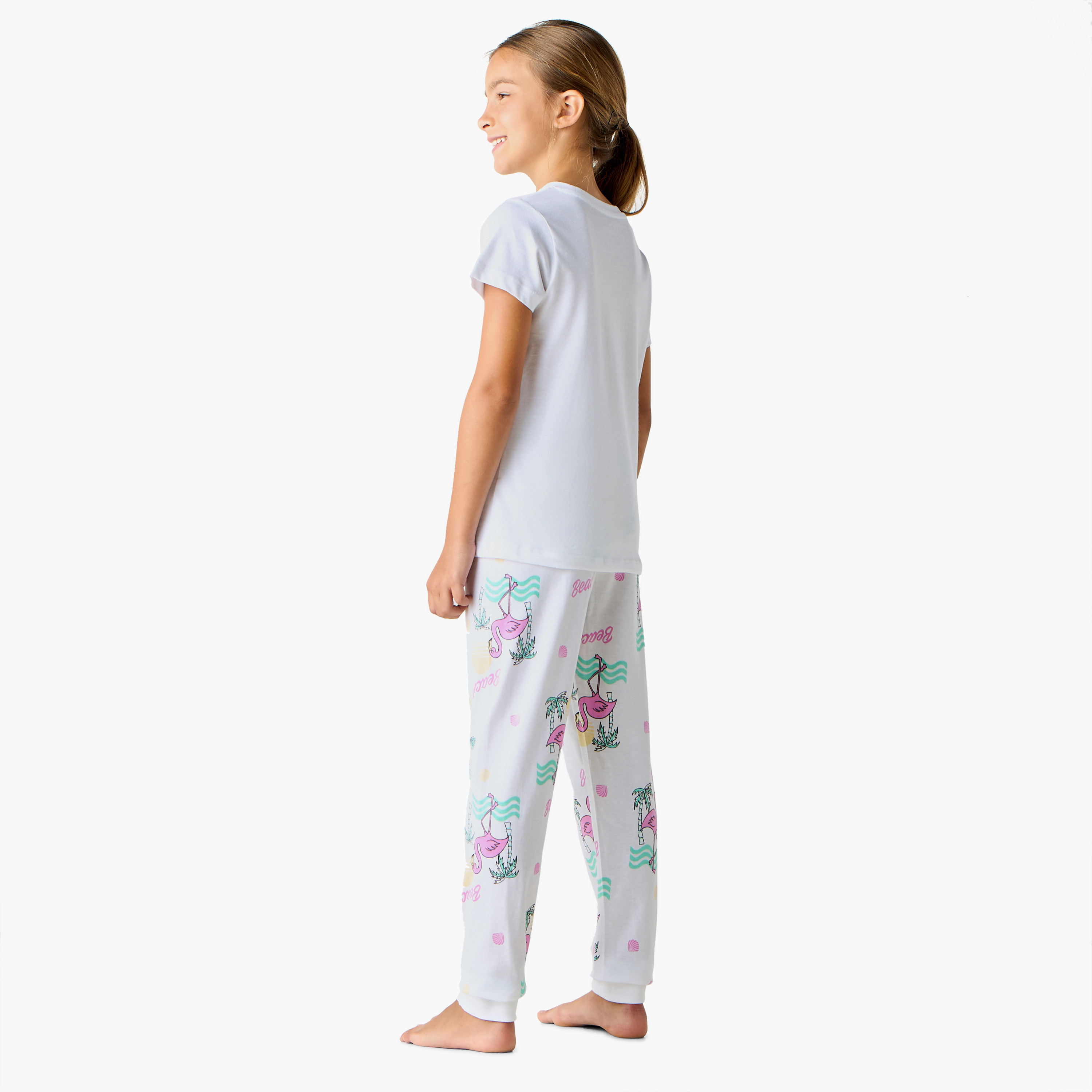 بنطلون بيجاما وتيشيرت بطبعات من جونيورز - طقم من 3 أطقم-girls-clothing-nightwear-image-4