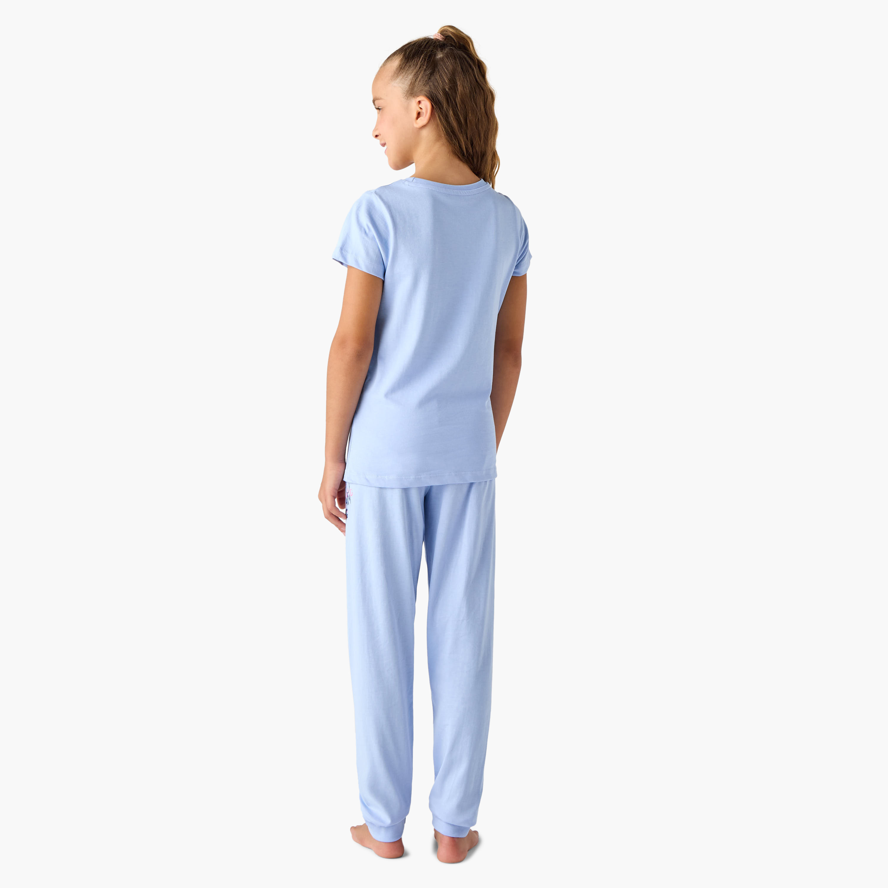 Juniors Printed T-shirt and Pyjamas - Set of 3-girls-clothing-nightwear-image-7