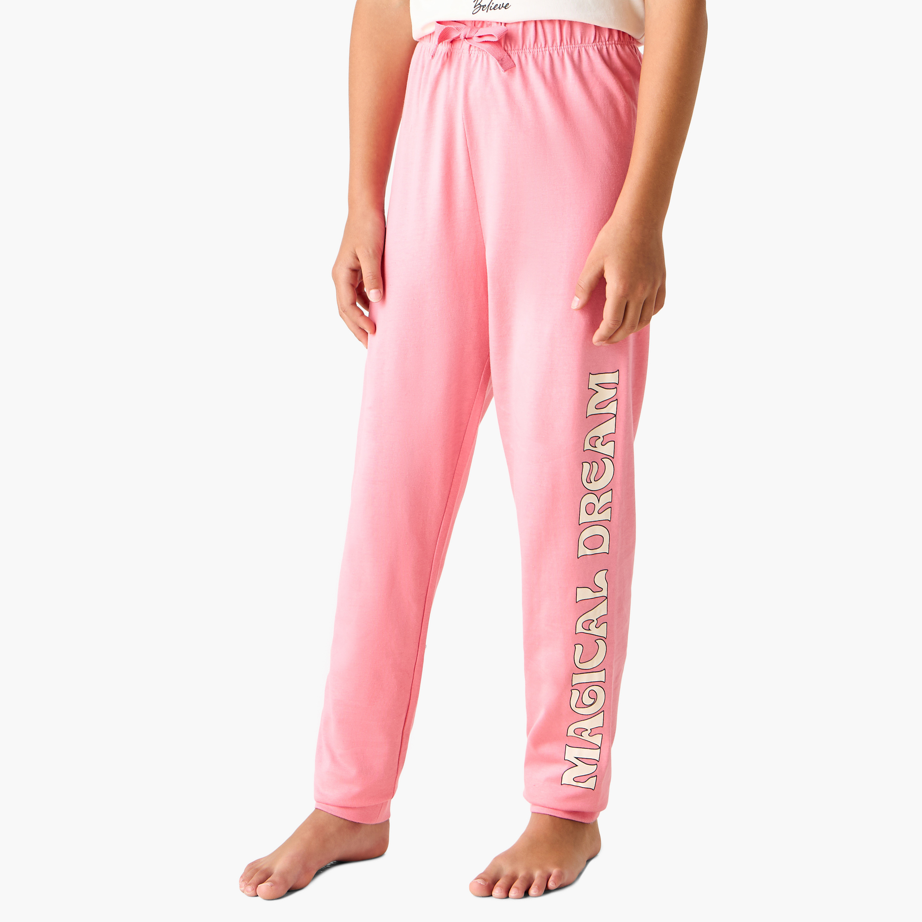 Juniors Printed T-shirt and Pyjamas - Set of 3-girls-clothing-nightwear-image-5