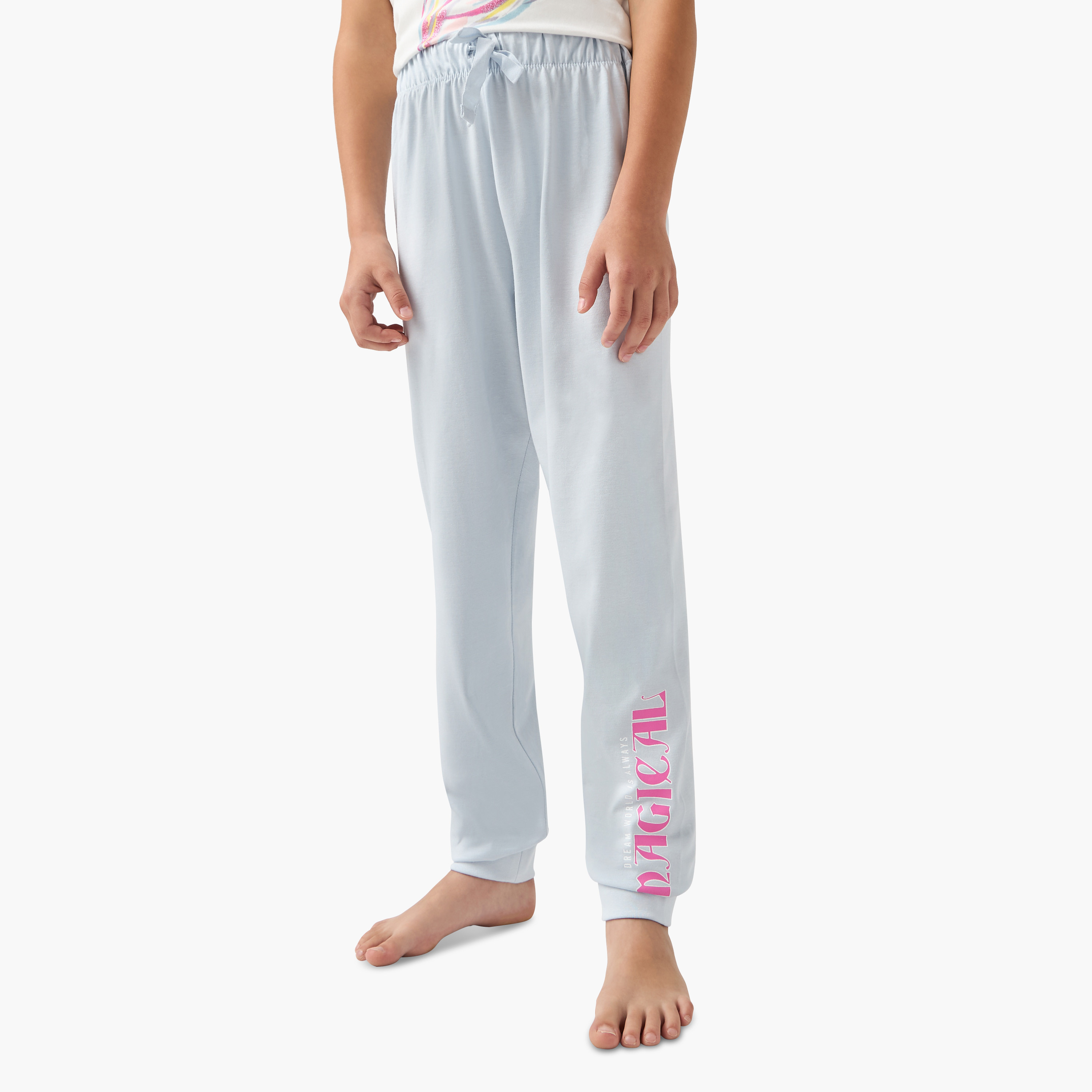 طقم بنطلون بيجاما وتيشيرت بطبعات يونيكورن من جونيورز-girls-clothing-nightwear-image-3