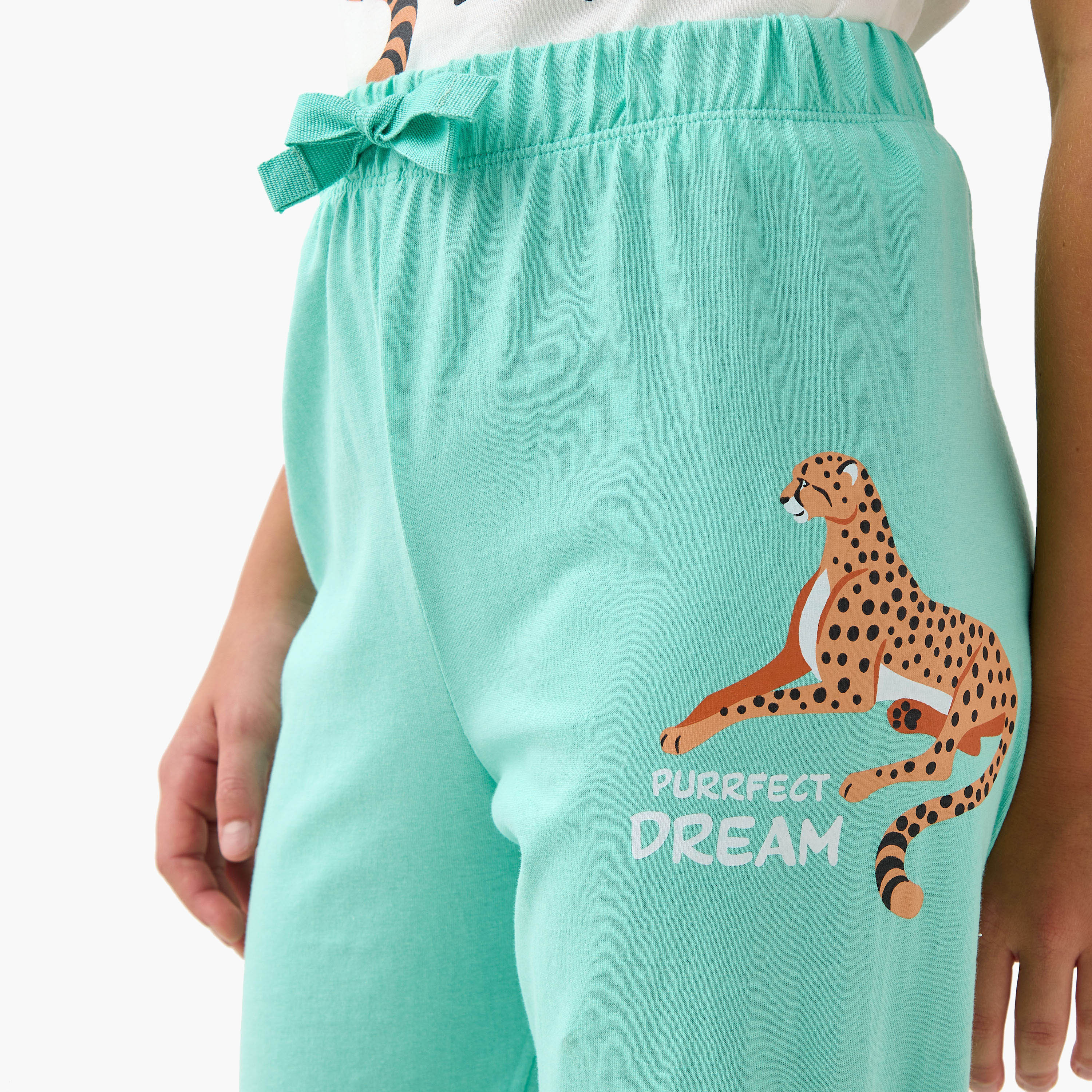 Juniors Printed T-shirt and Pyjama Set-girls-clothing-nightwear-image-6