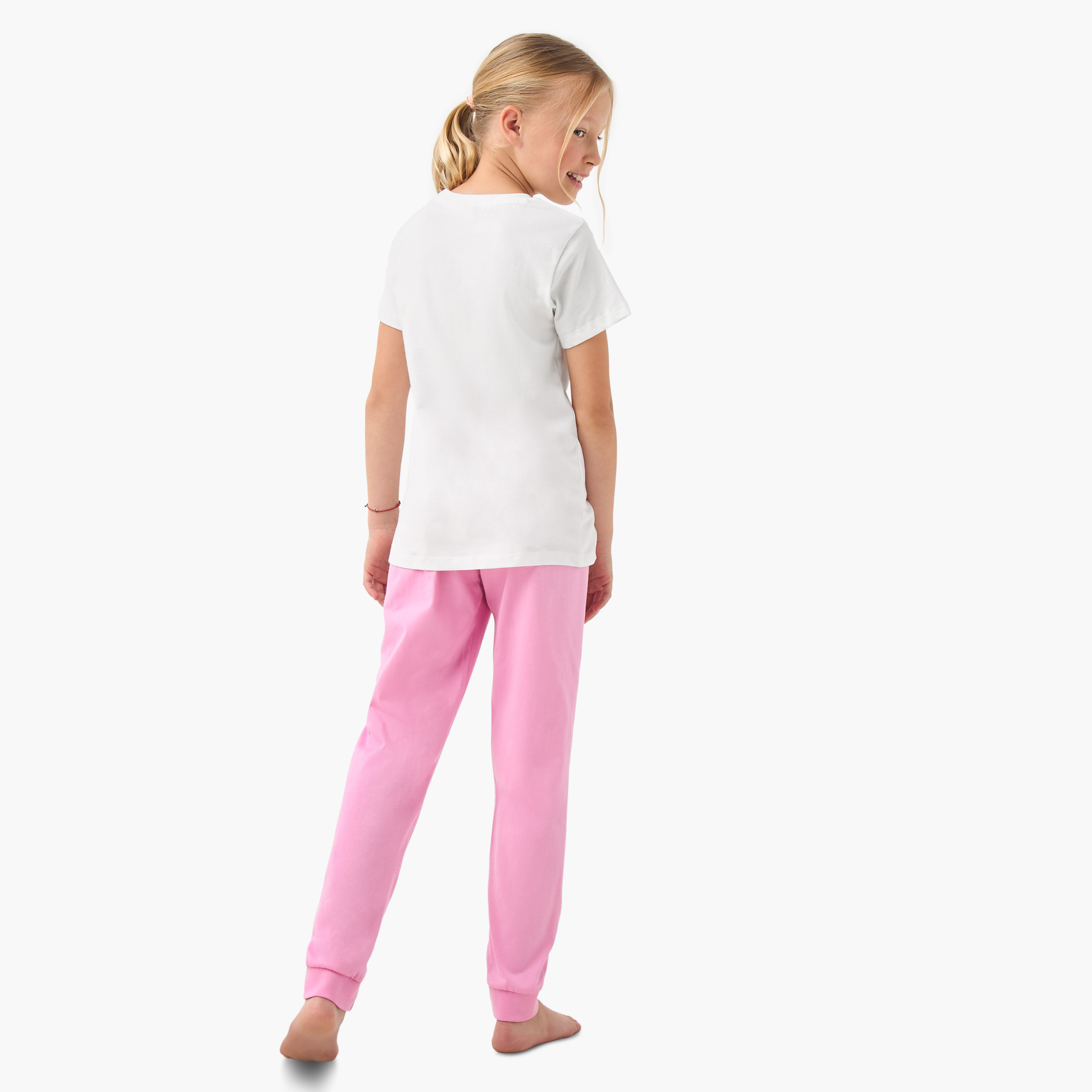 Juniors Printed T-shirt and Pyjama Set-girls-clothing-nightwear-image-4