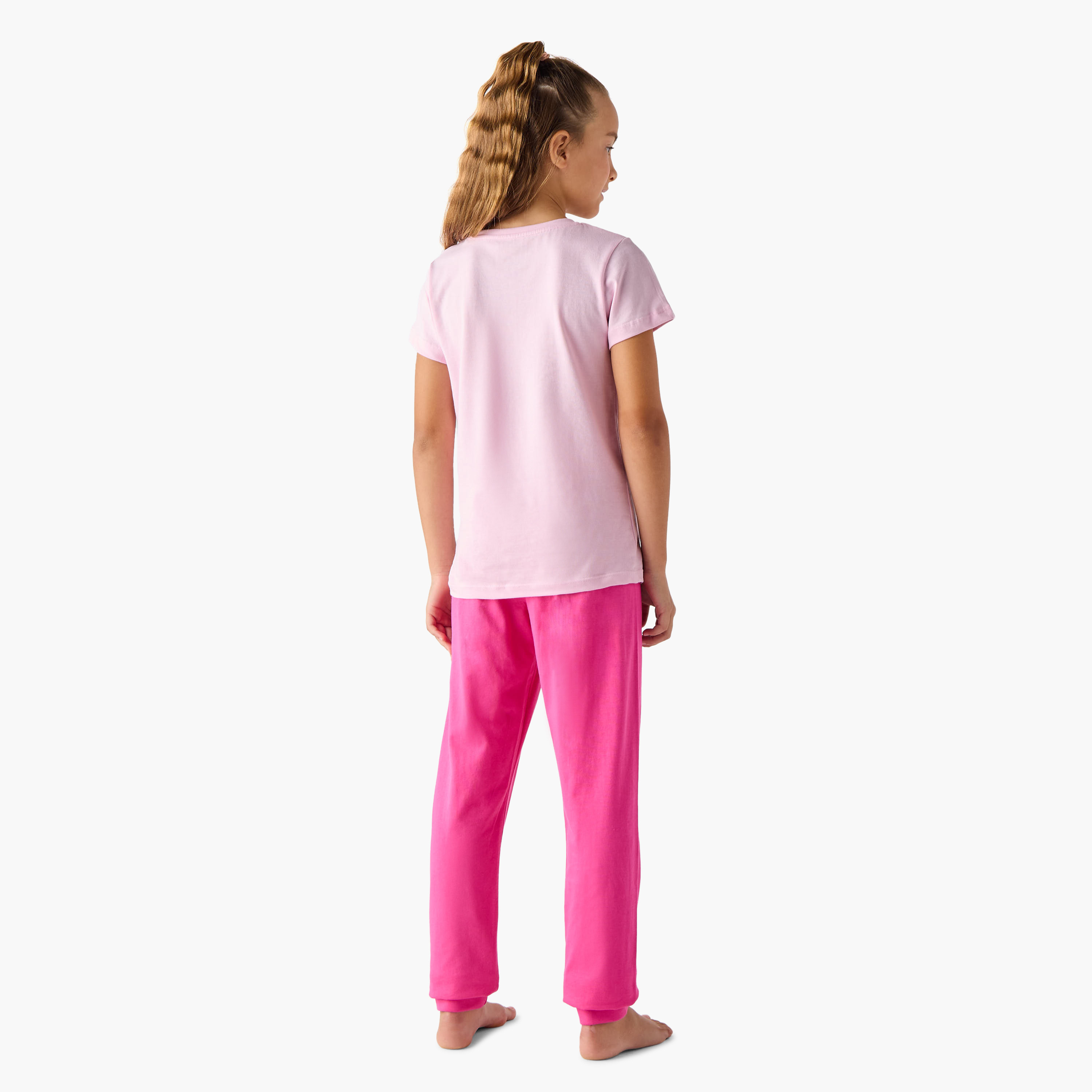 طقم تيشيرت وبنطلون بيجاما بطبعات زهرية من جونيورز-girls-clothing-nightwear-image-4