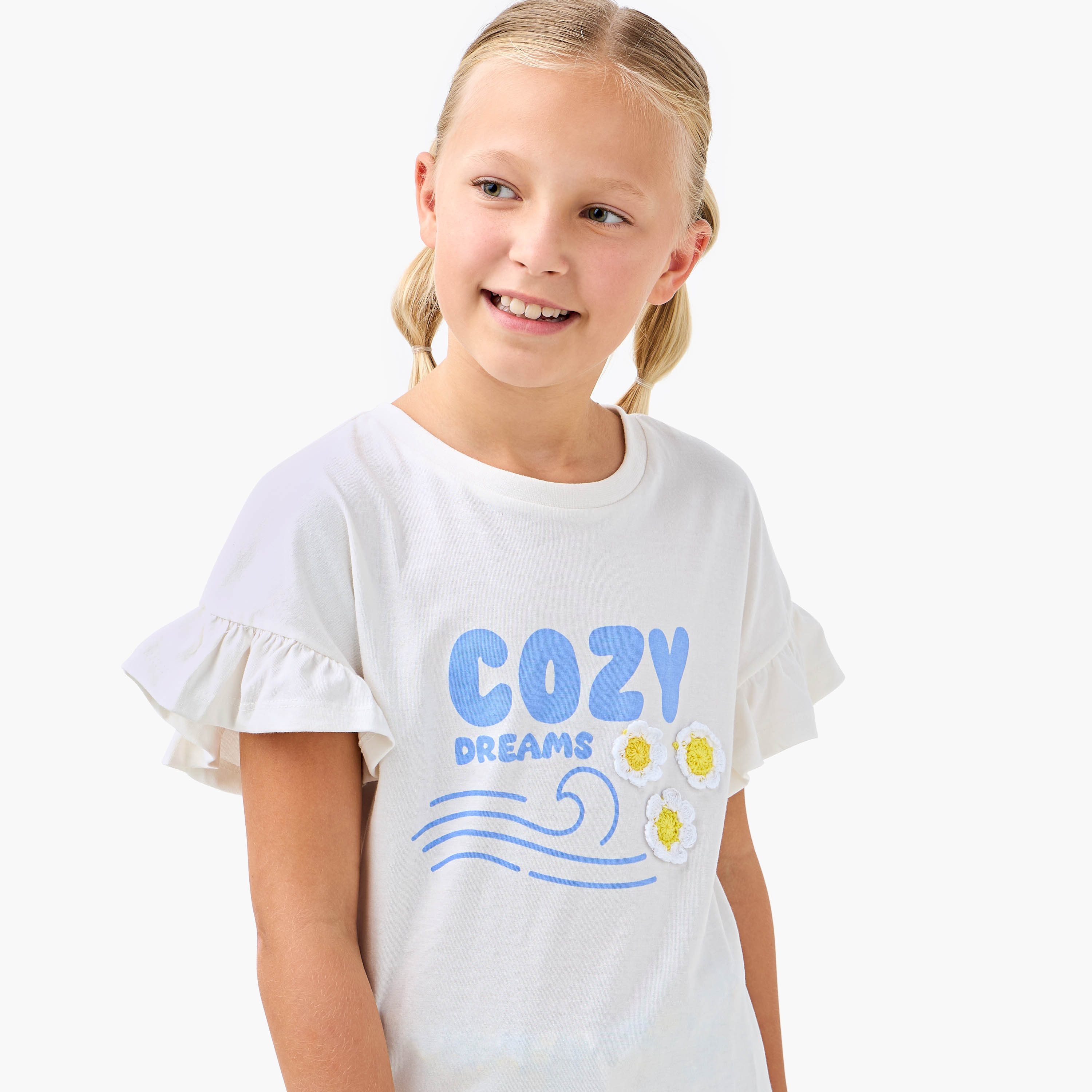 طقم بنطلون بيجاما وتيشيرت بطبعات من جونيورز-girls-clothing-nightwear-image-5