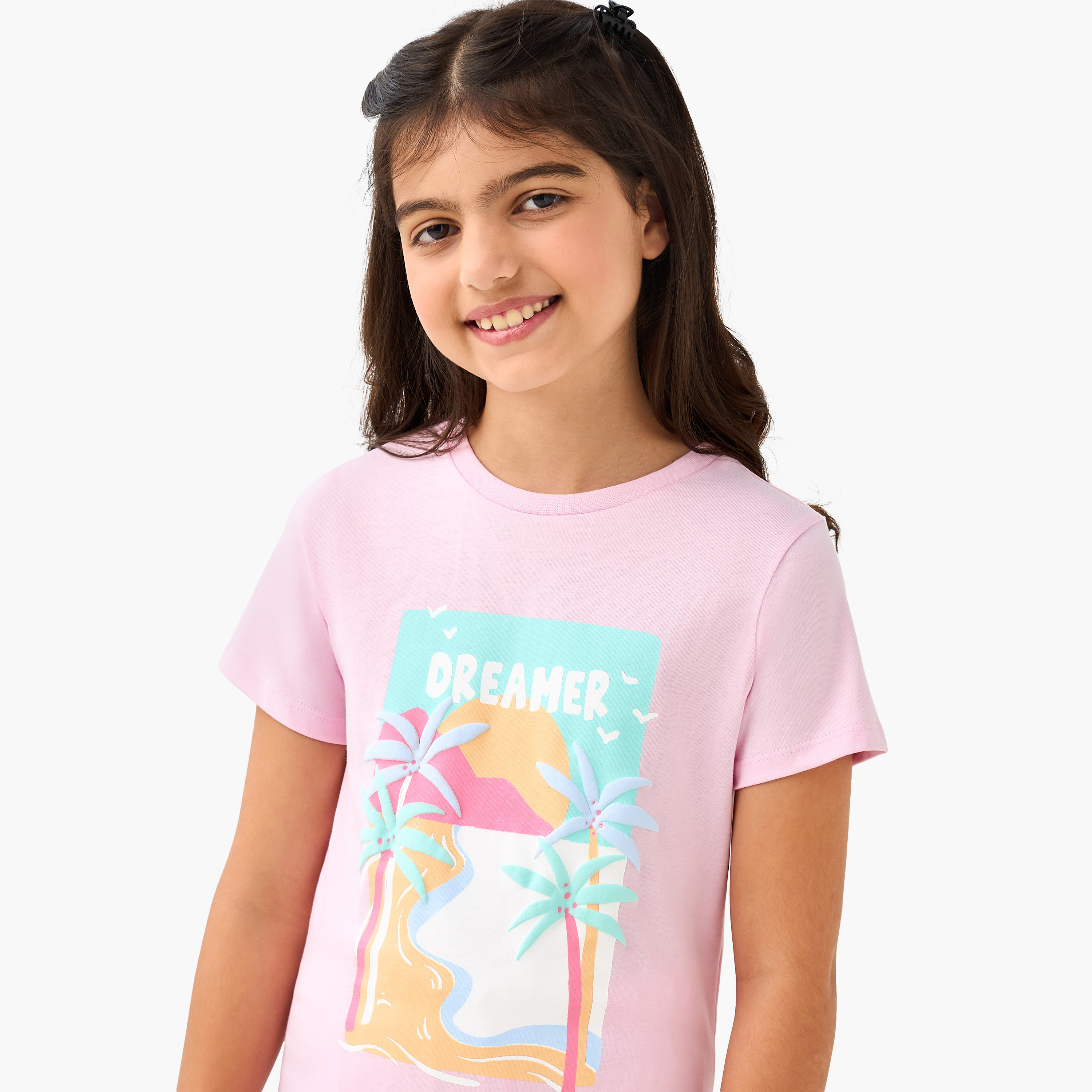 Juniors Printed T-shirts and Pyjamas - Set of 2-girls-clothing-nightwear-image-6