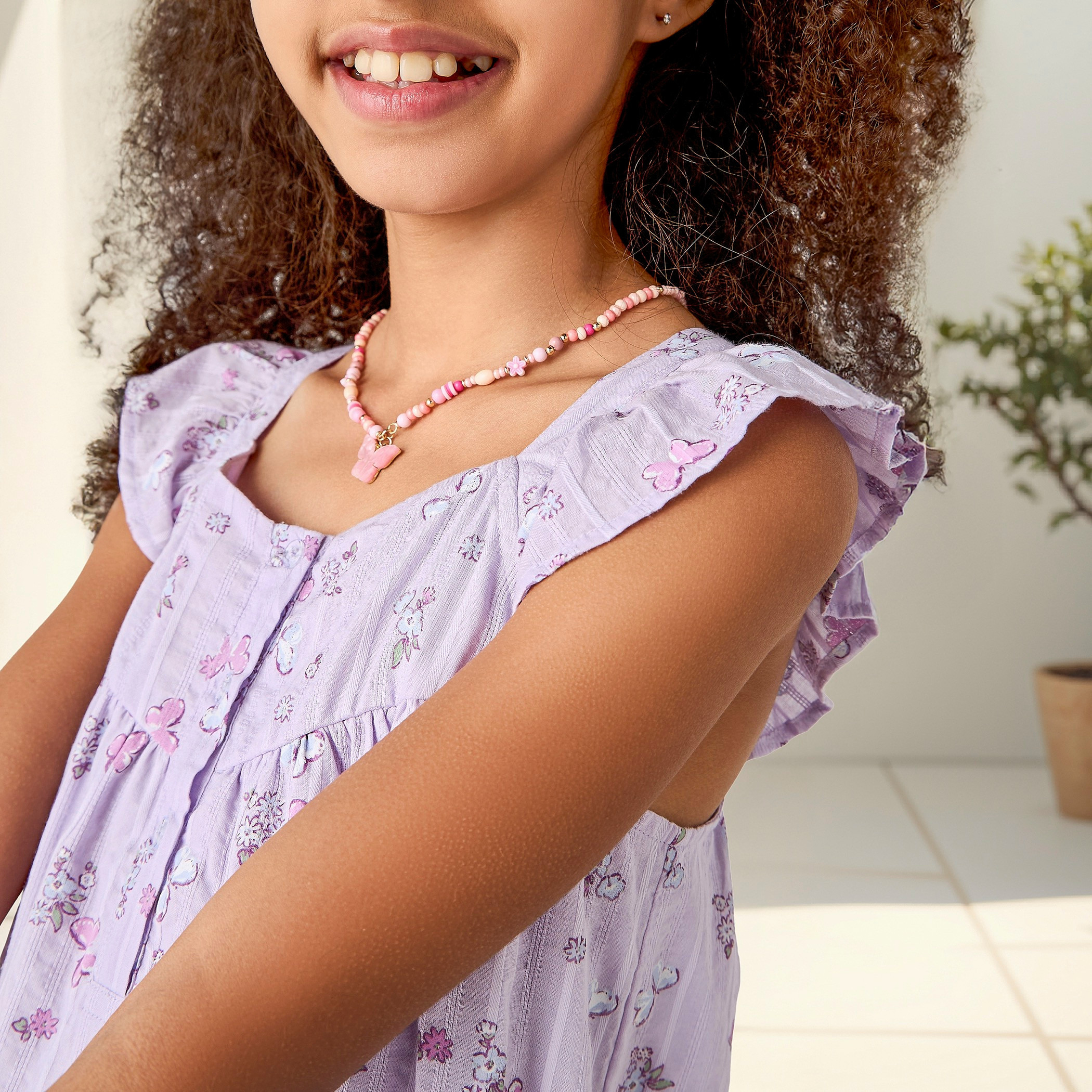 Juniors Floral Print Sleeveless Night Dress-girls-clothing-nightwear-image-4