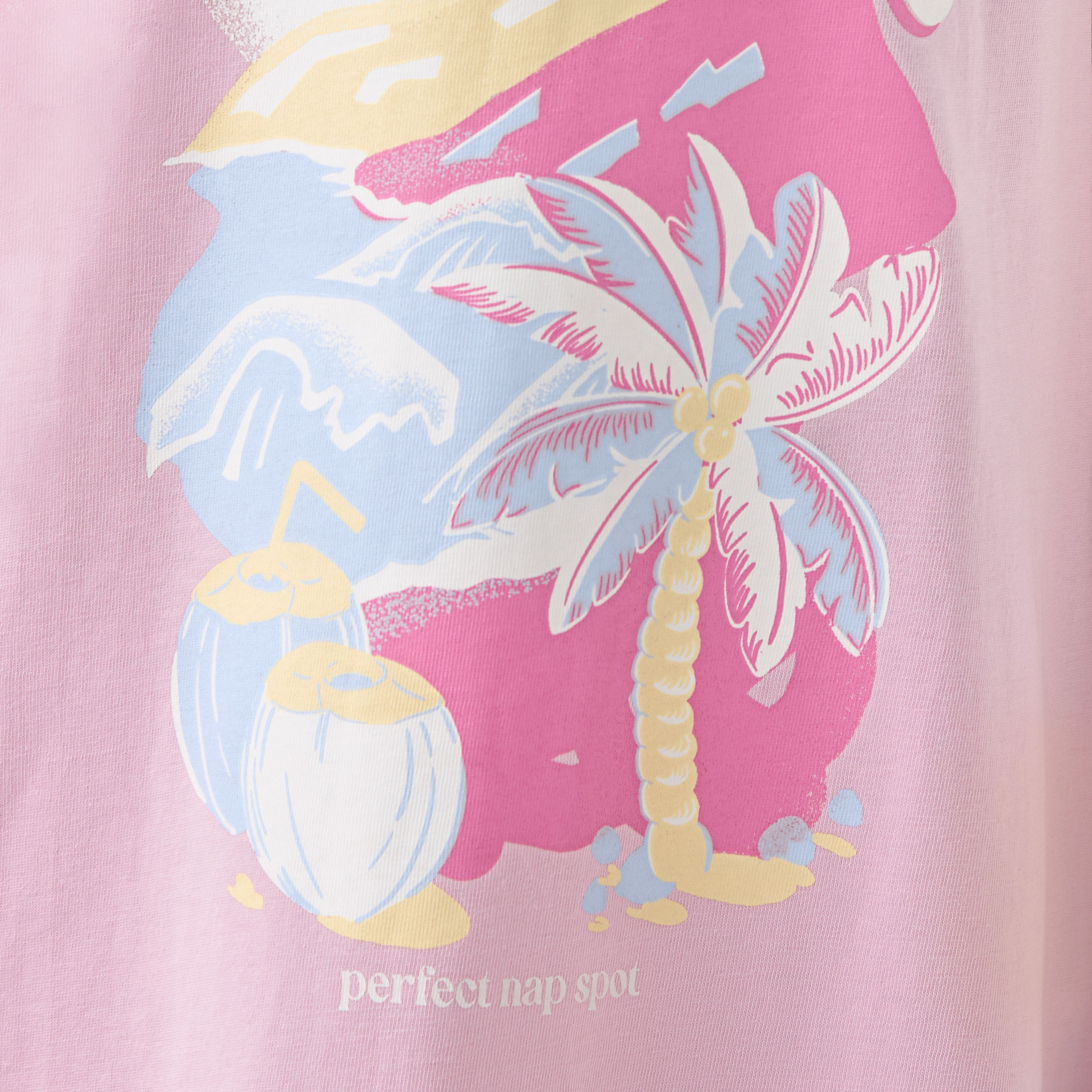 فستان نوم بياقة مستديرة وأكمام قصيرة وطبعات من جونيورز - طقم من قطعتين-girls-clothing-nightwear-image-5