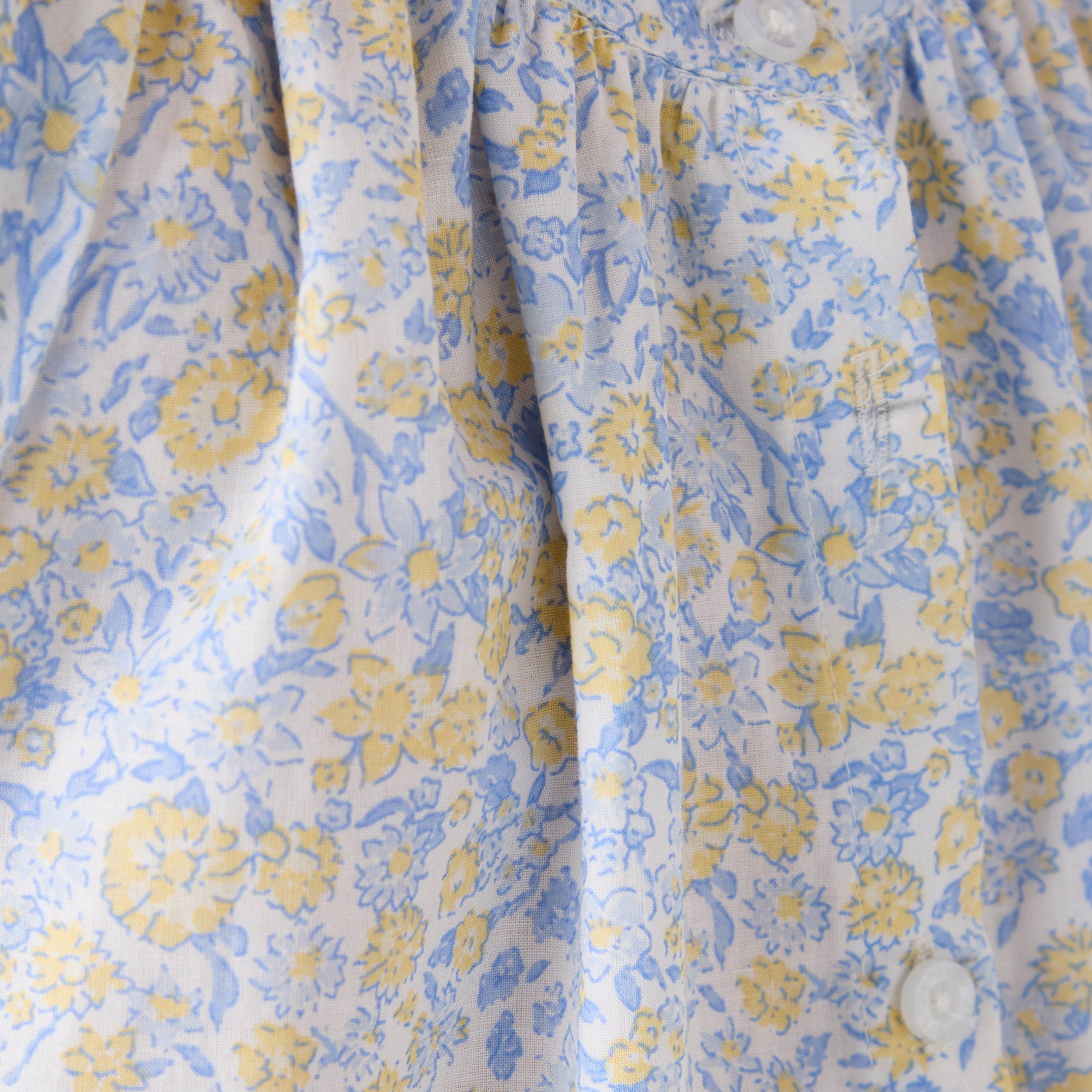 Juniors Floral Print Night Dress with V-neck and Short Sleeves-girls-clothing-nightwear-image-5