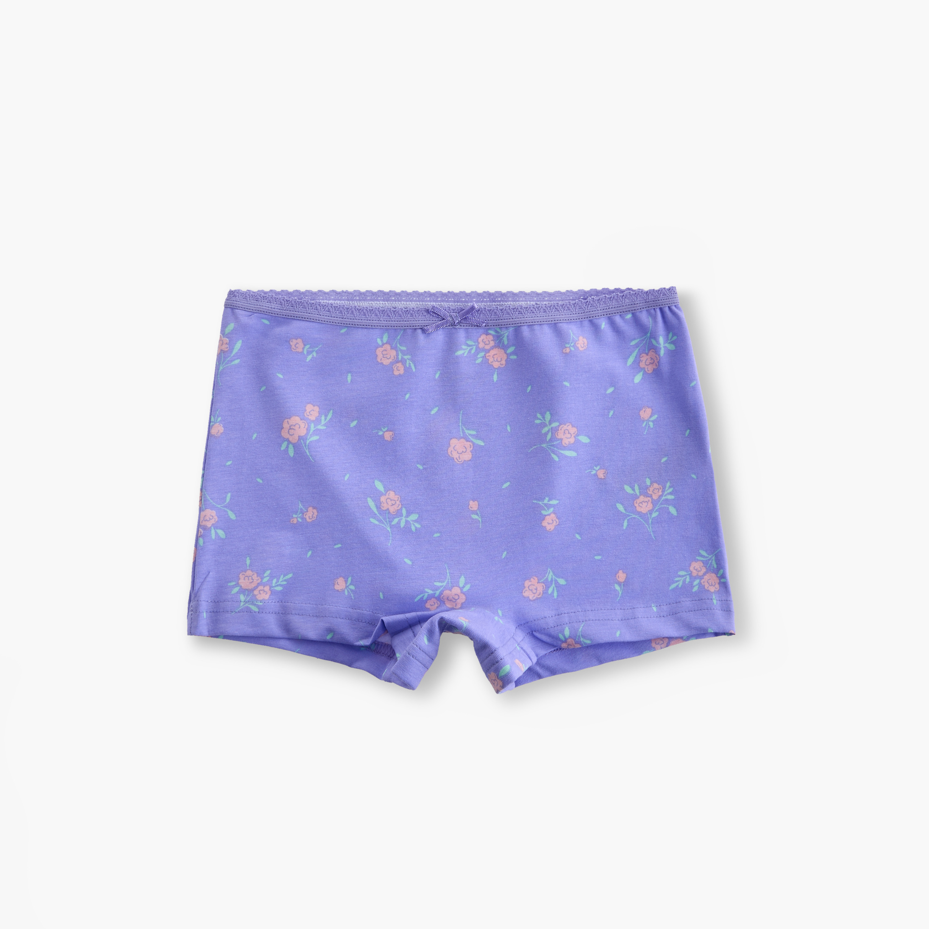 Juniors Printed Boxers with Lace Trim - Set of 5-girls-clothing-innerwear-panties-image-5