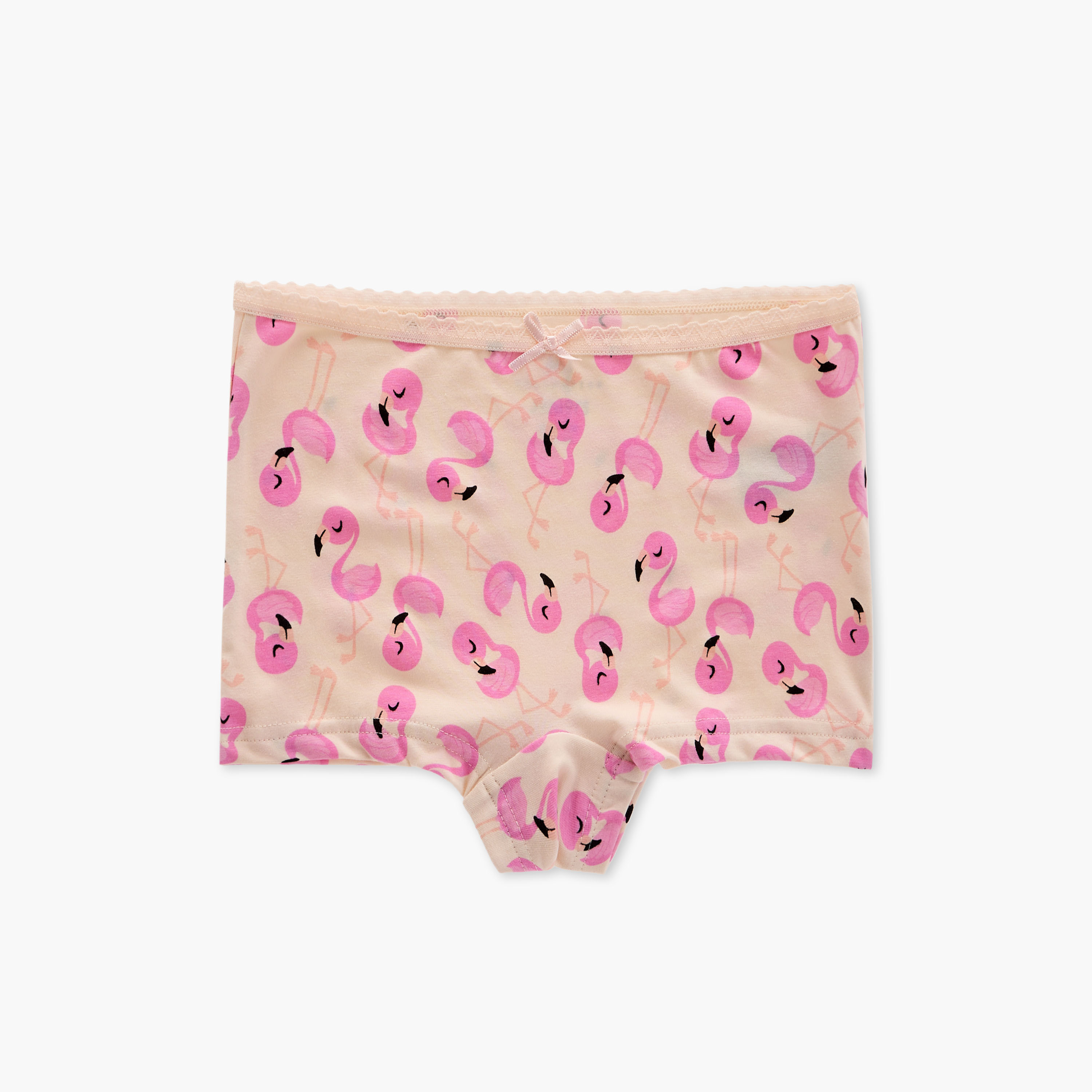 Juniors Printed Boxer Briefs with Elasticated Waistband - Set of 5-girls-clothing-innerwear-panties-image-4