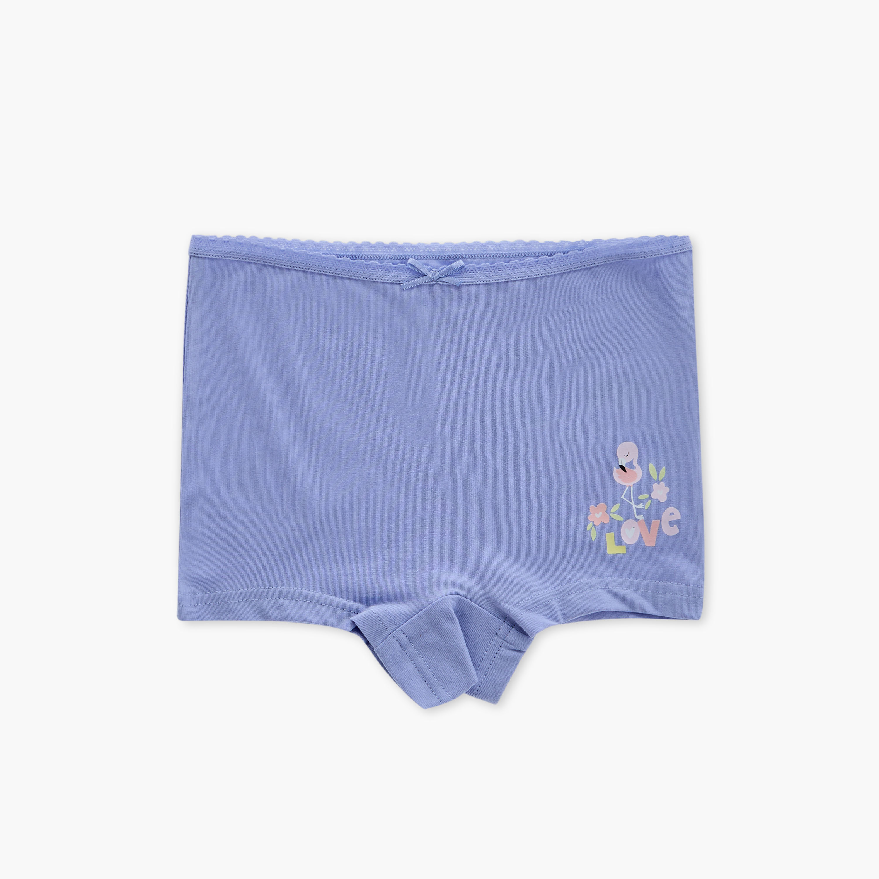Juniors Printed Boxer Briefs with Elasticated Waistband - Set of 5-girls-clothing-innerwear-panties-image-6