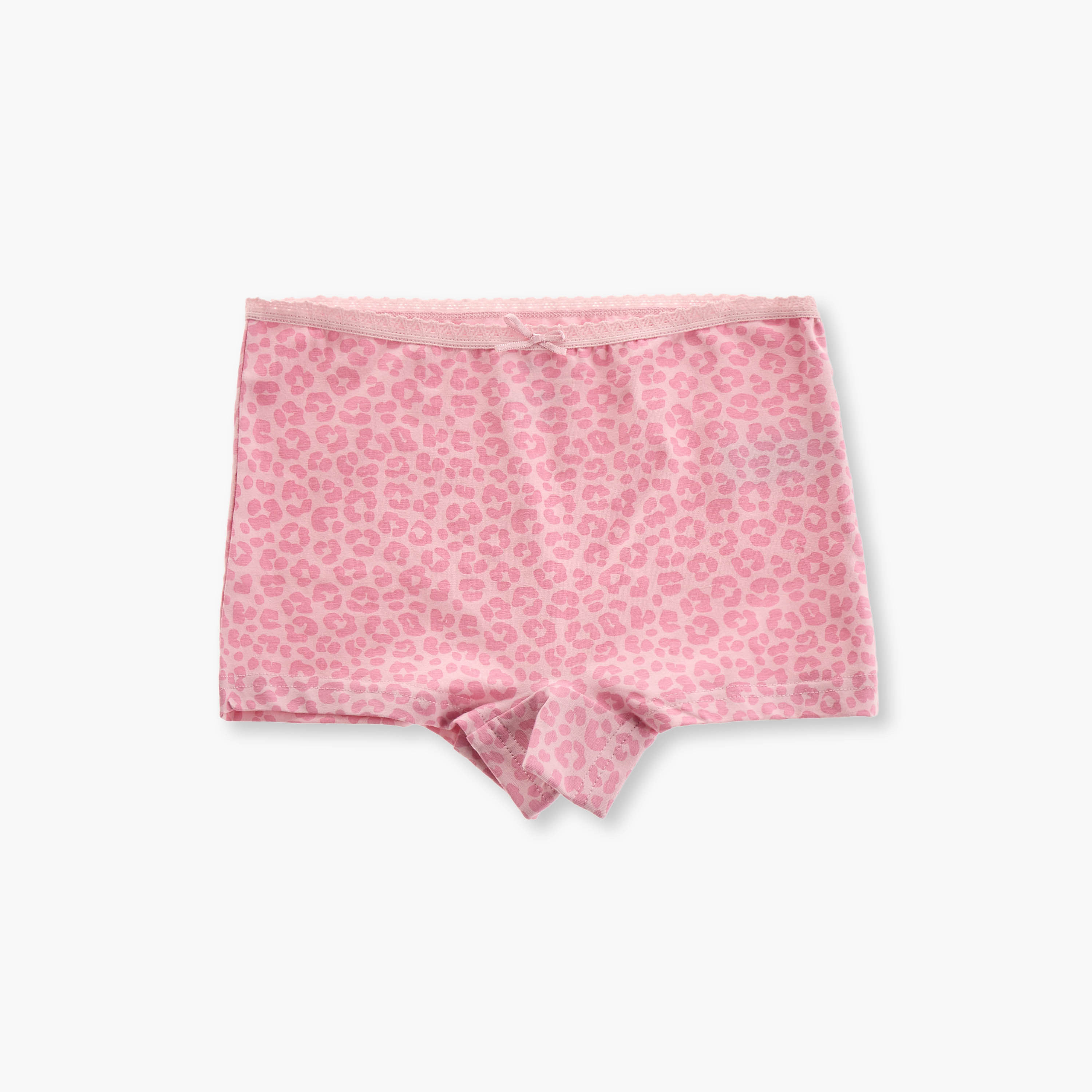 Juniors Printed Boxer Briefs with Bow Detail - Set of 5-girls-clothing-innerwear-panties-image-2