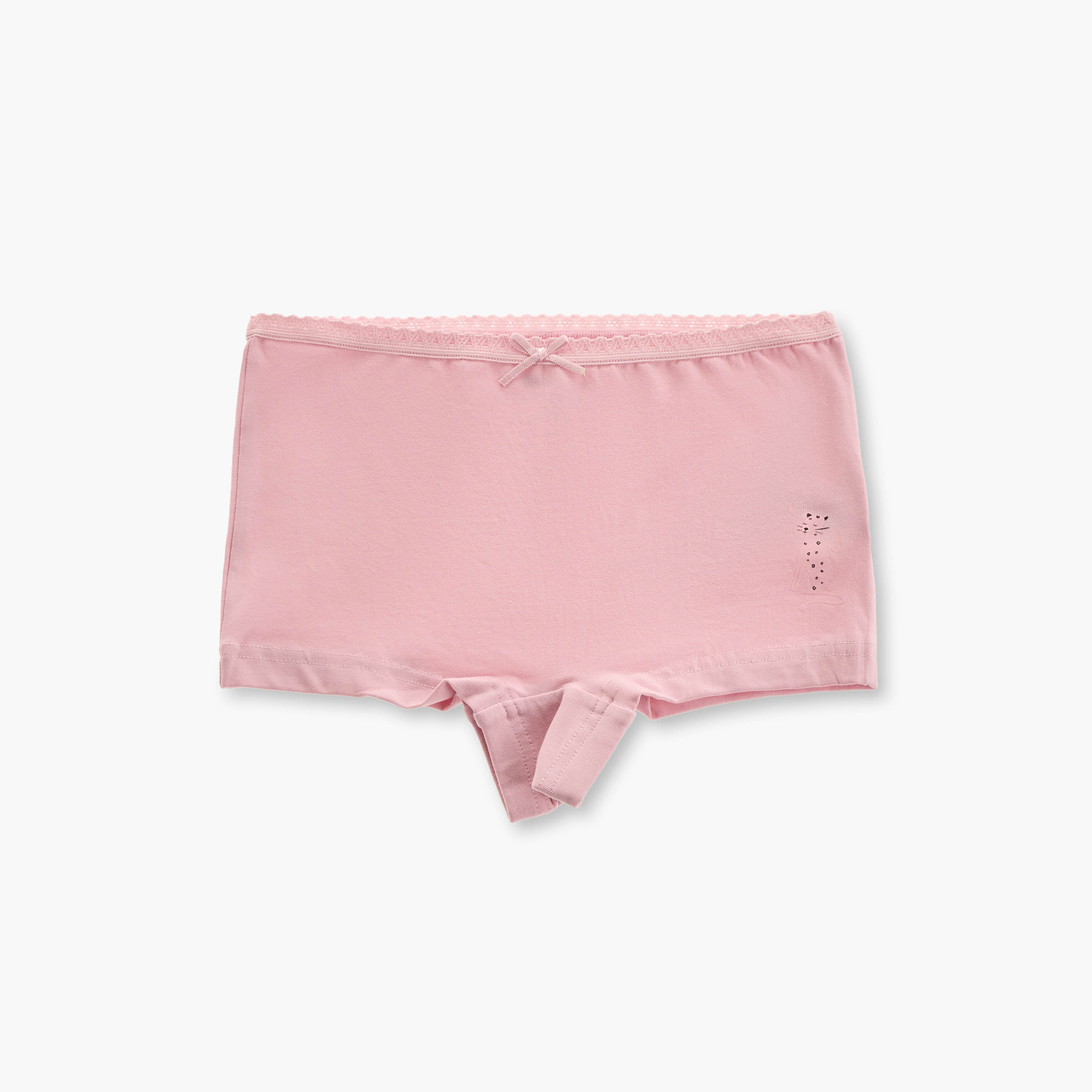 Juniors Printed Boxer Briefs with Bow Detail - Set of 5-girls-clothing-innerwear-panties-image-3
