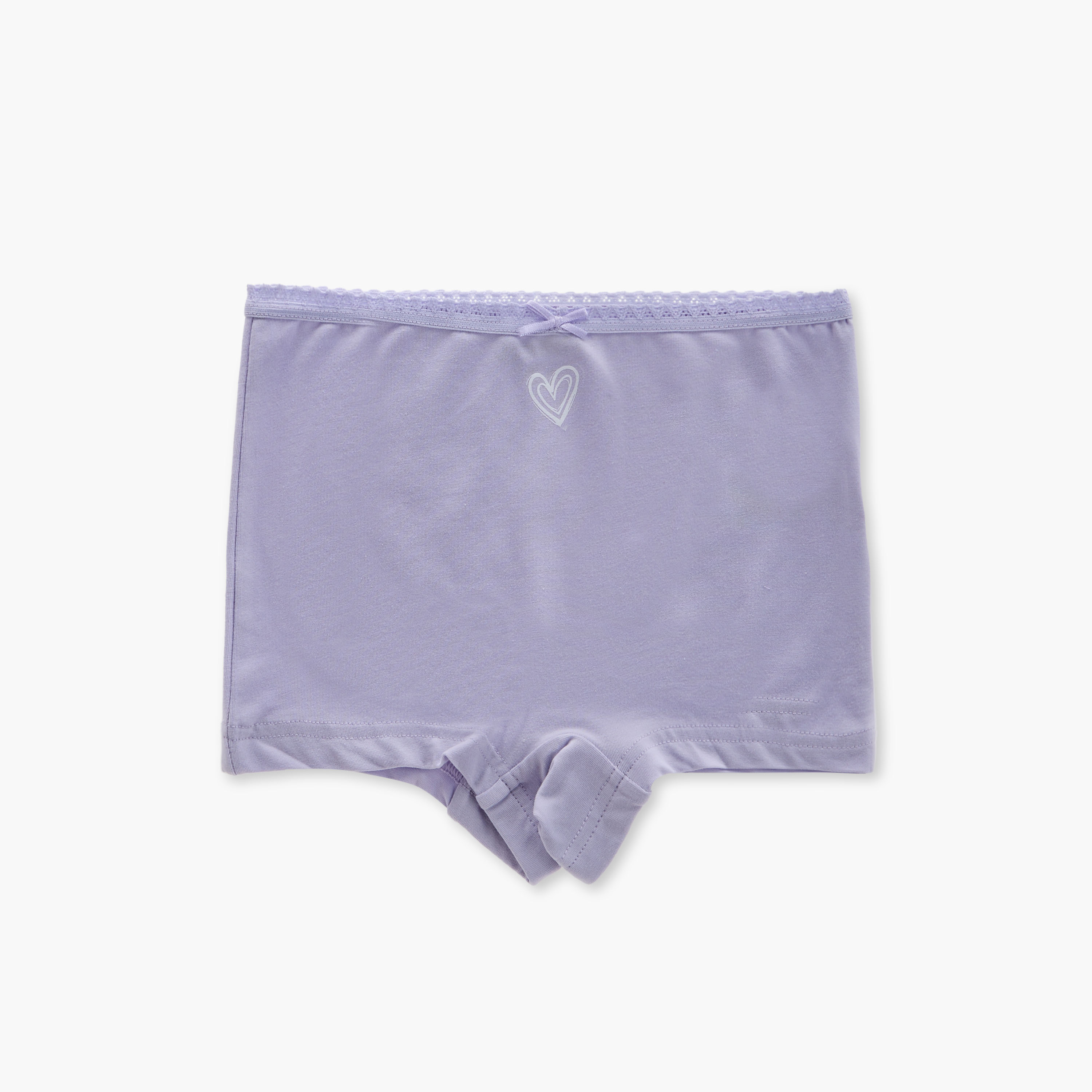 Juniors Assorted Boxer Briefs with Elasticated Waistband and Bow Detail - Set of 7-girls-clothing-innerwear-panties-image-3