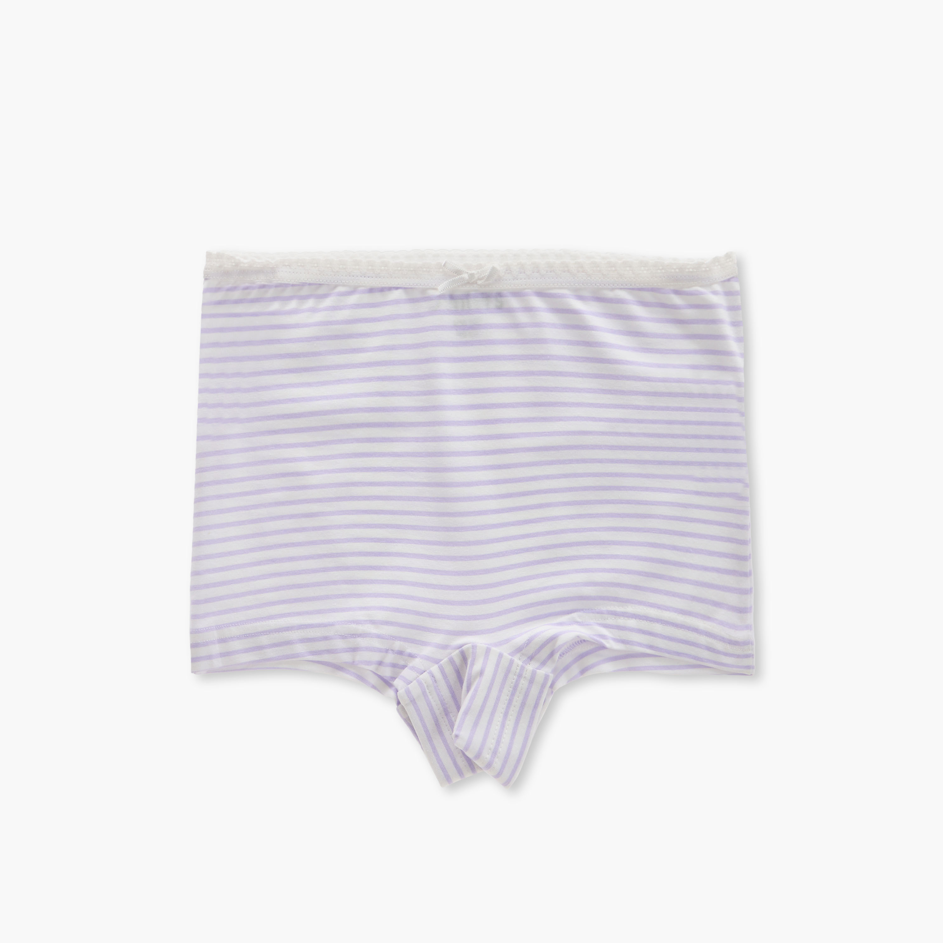 Juniors Assorted Boxer Briefs with Elasticated Waistband and Bow Detail - Set of 7-girls-clothing-innerwear-panties-image-5