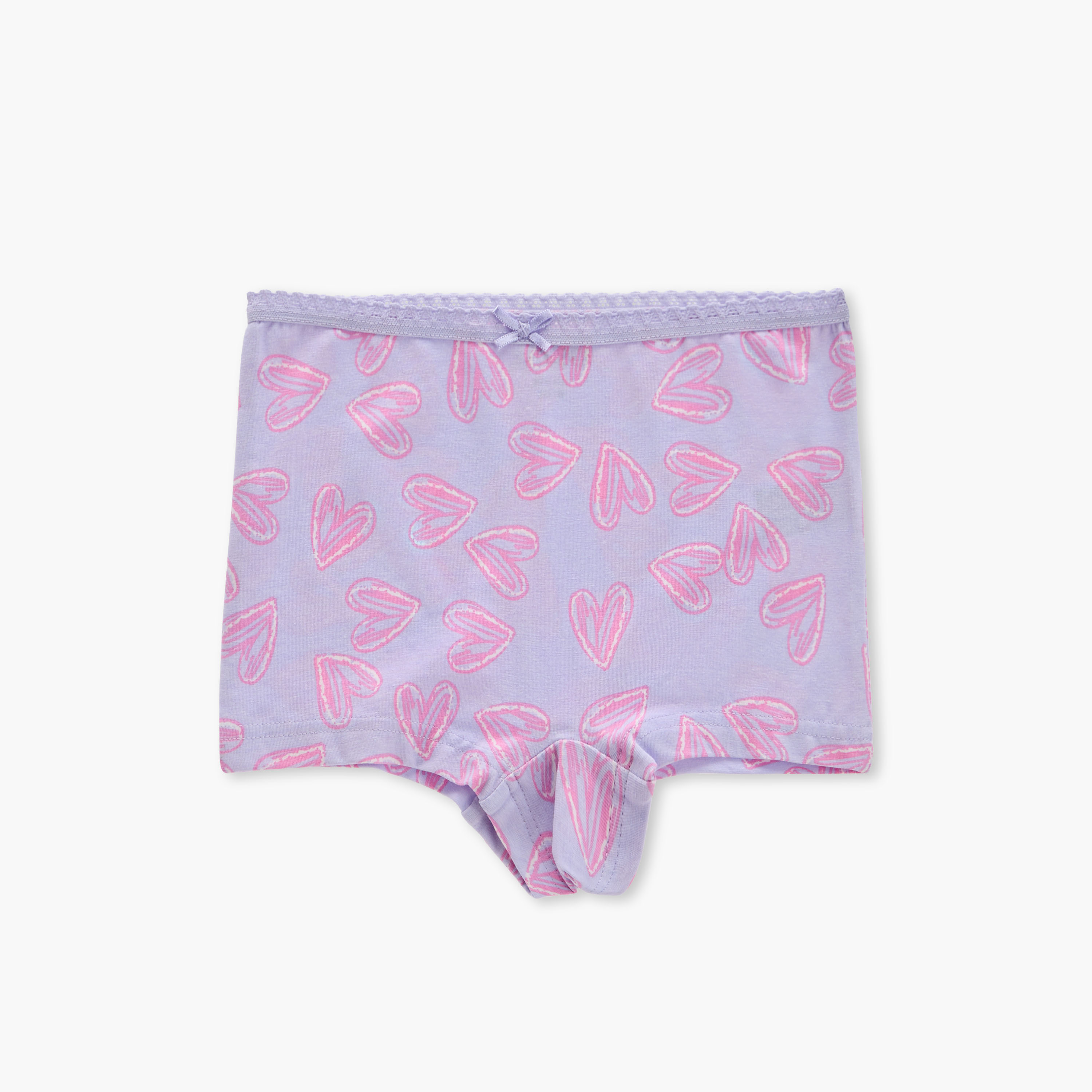 Juniors Assorted Boxer Briefs with Elasticated Waistband and Bow Detail - Set of 7-girls-clothing-innerwear-panties-image-6