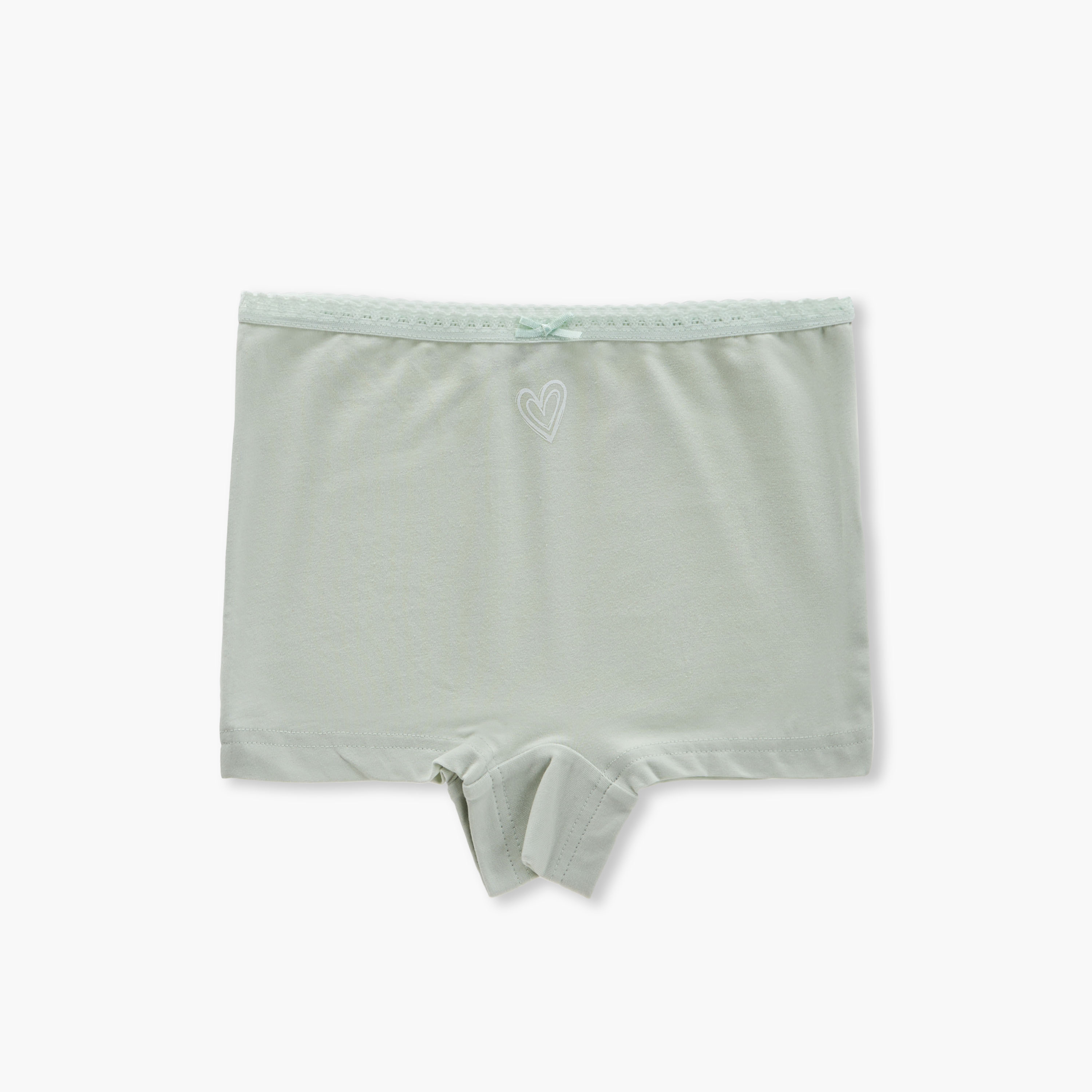 Juniors Assorted Boxer Briefs with Elasticated Waistband and Bow Detail - Set of 7-girls-clothing-innerwear-panties-image-7