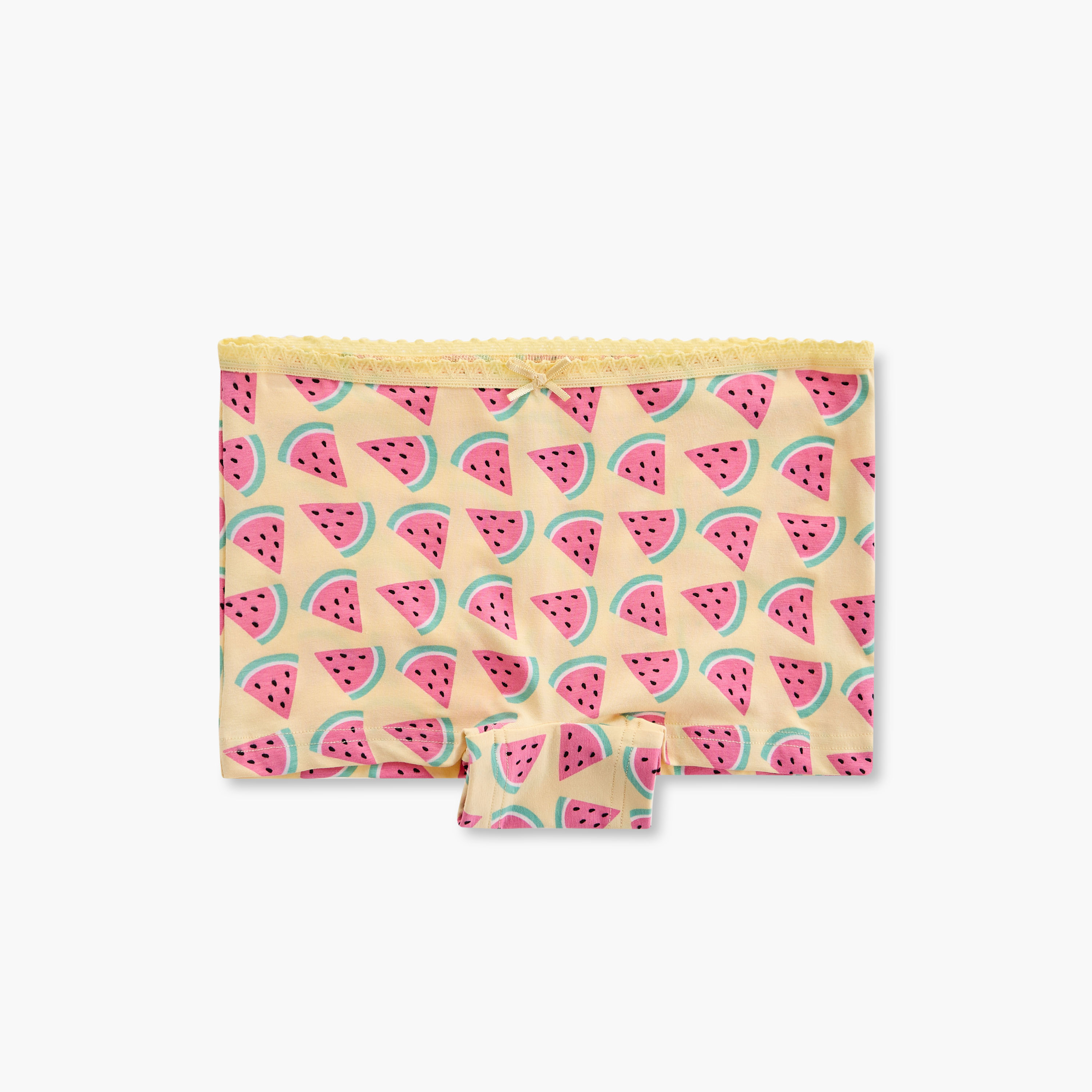 Juniors Fruit Print Boyshorts with Elasticated Waistband - Set of 7-girls-clothing-innerwear-panties-image-2