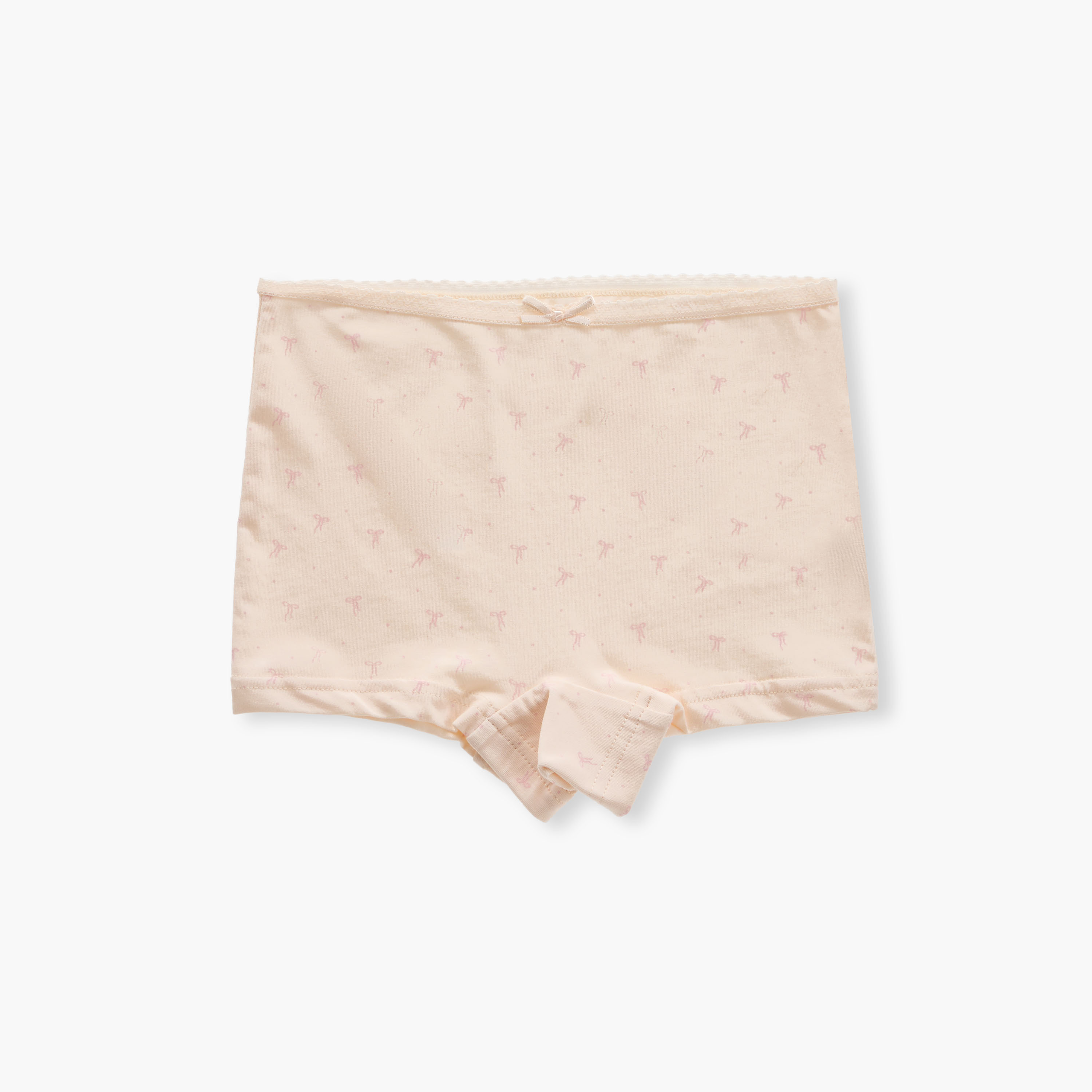 Juniors Assorted Boxer Briefs with Elasticated Waistband and Bow Detail - Set of 7-girls-clothing-innerwear-panties-image-5