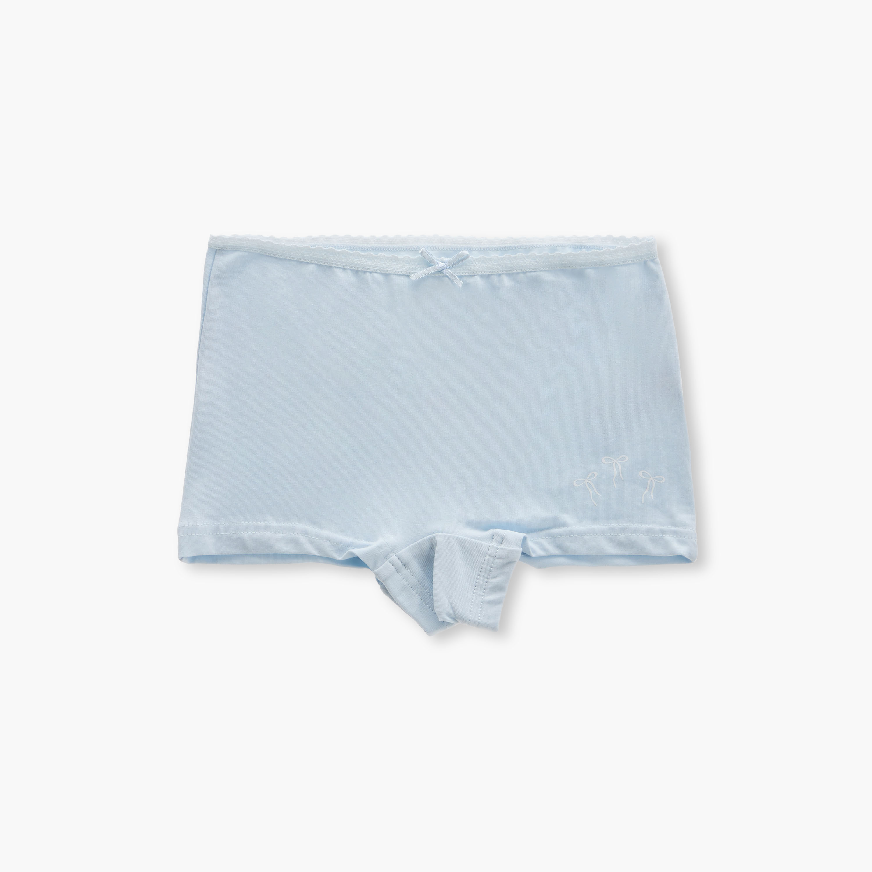 Juniors Assorted Boxer Briefs with Elasticated Waistband and Bow Detail - Set of 7-girls-clothing-innerwear-panties-image-6