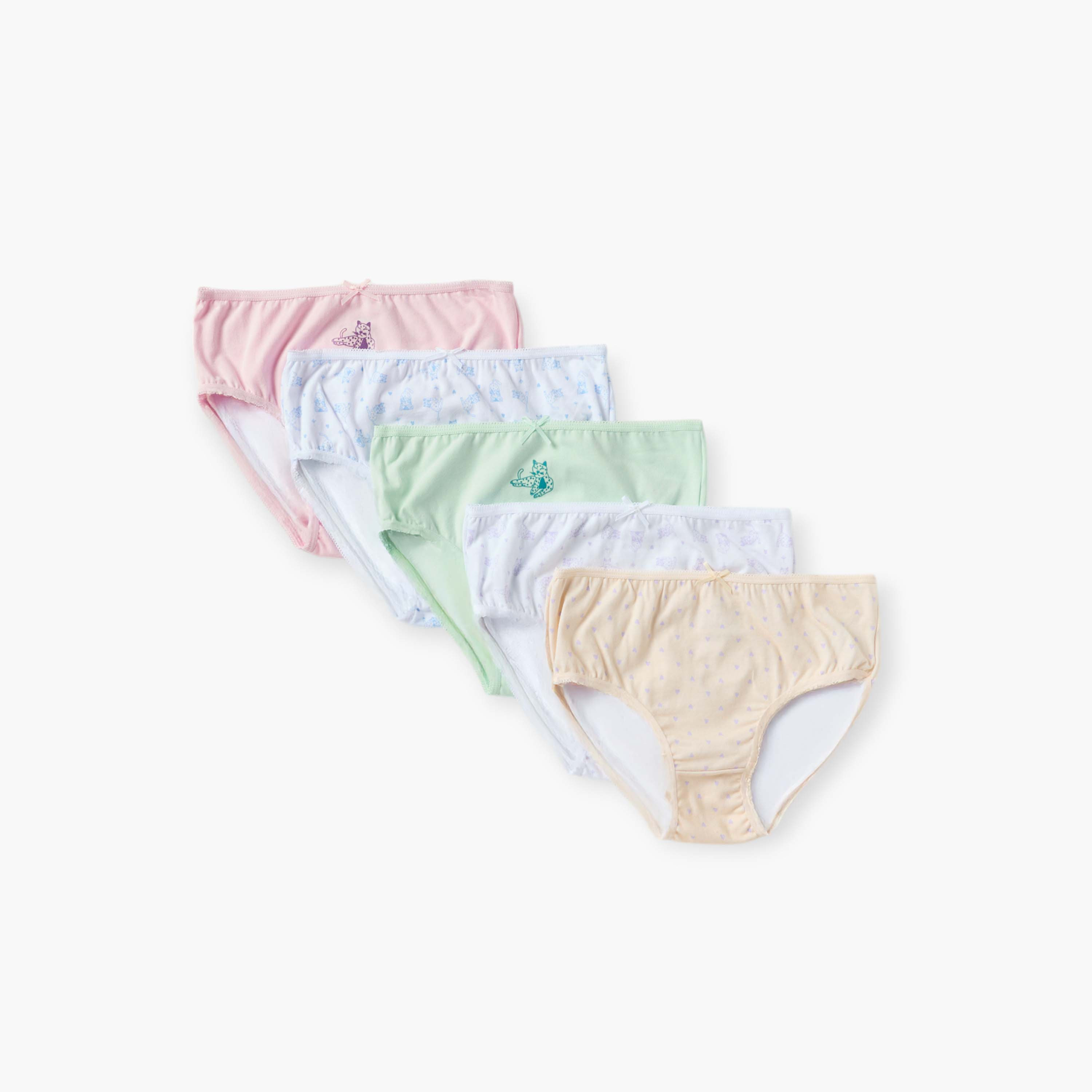 سراويل داخلية بطبعات من جونيورز - طقم 5 قطع-girls-clothing-innerwear-panties-image-1