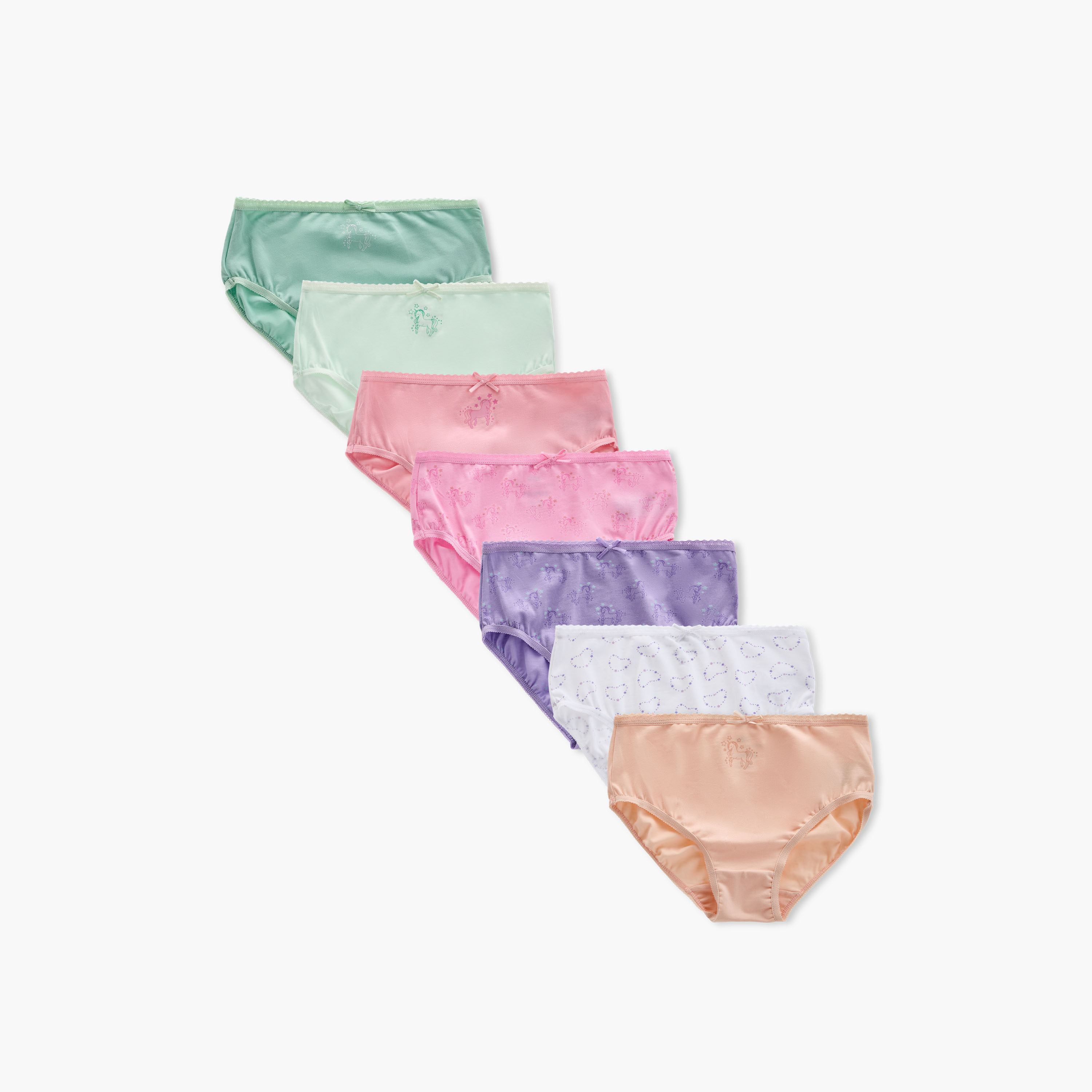 Juniors Unicorn Print Briefs - Set of 7-girls-clothing-innerwear-panties-image-1