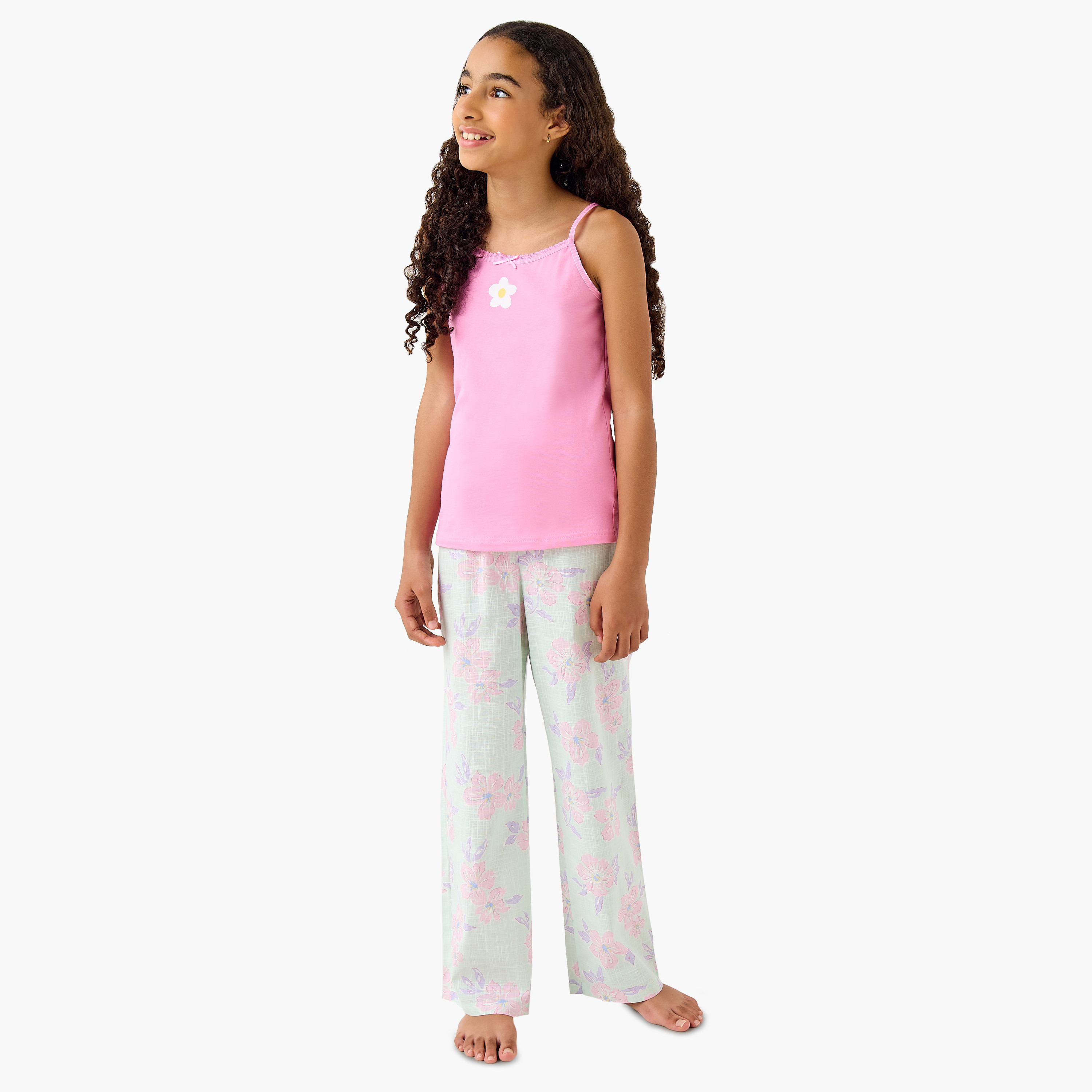 Juniors Printed Camisole with Bow Detail - Set of 8-girls-clothing-innerwear-vests-image-11
