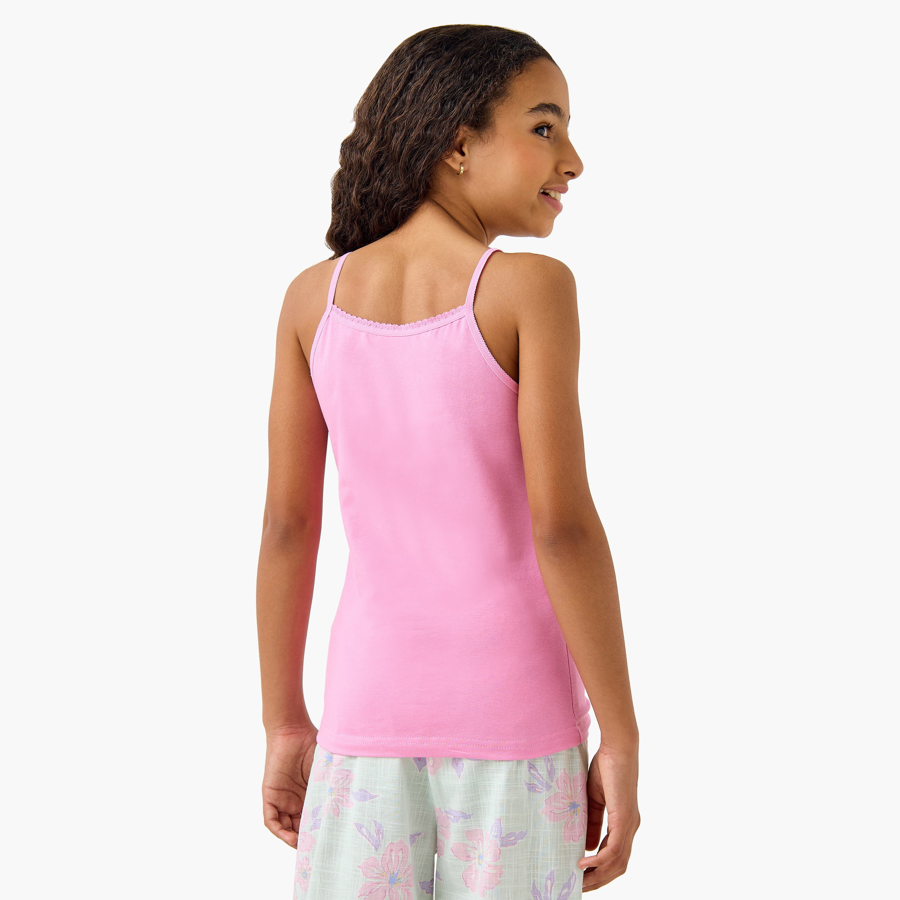 Juniors Printed Camisole with Bow Detail - Set of 8-girls-clothing-innerwear-vests-image-8