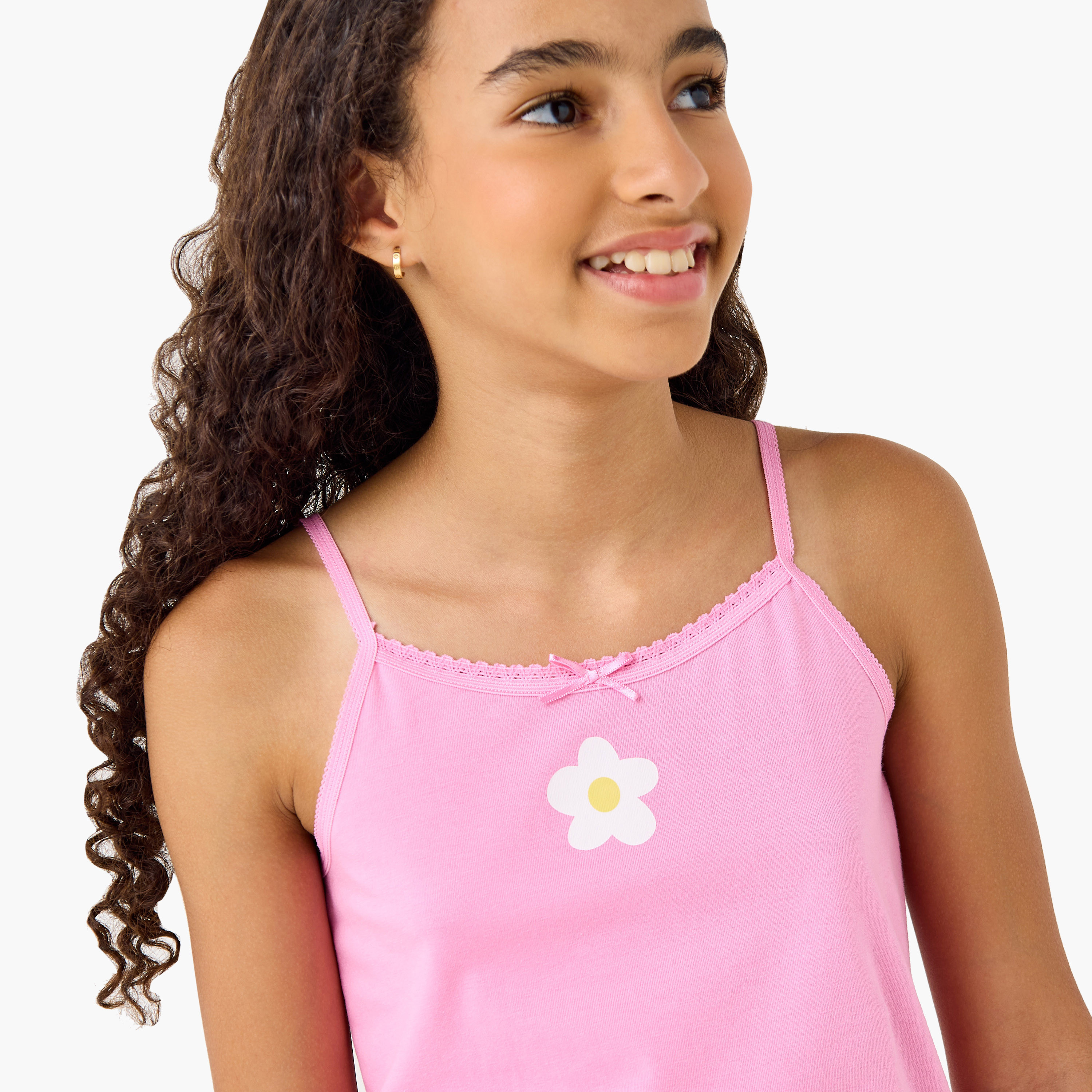 Juniors Printed Camisole with Bow Detail - Set of 8-girls-clothing-innerwear-vests-image-9