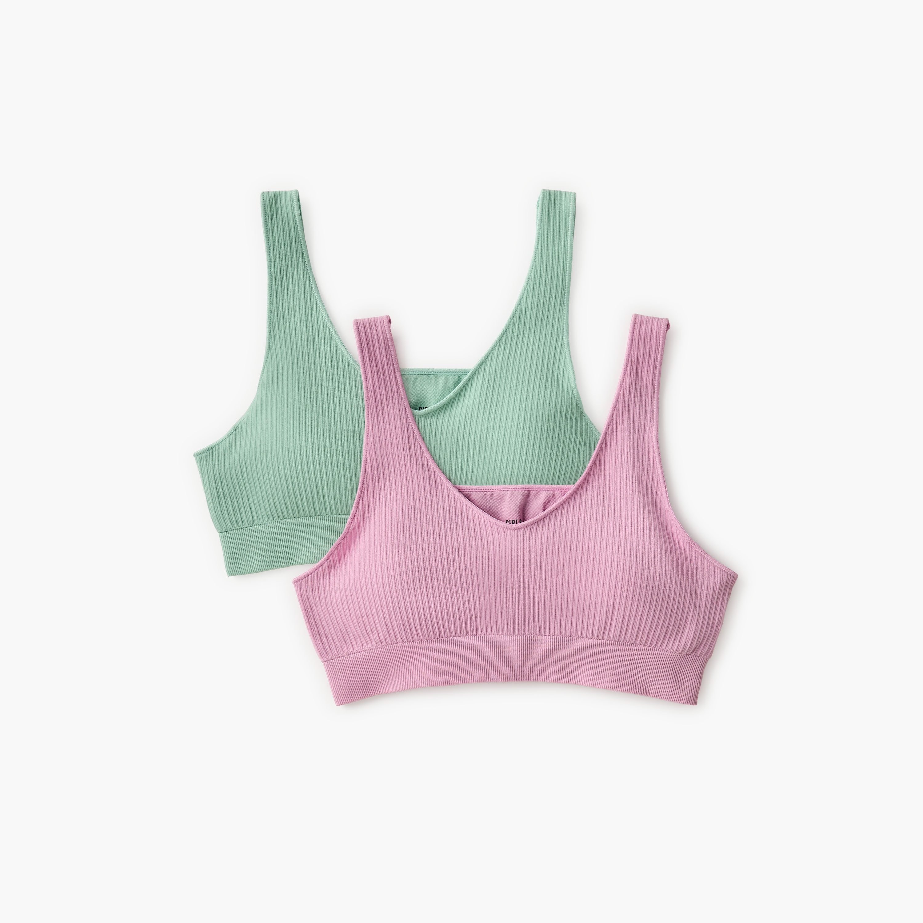 Juniors Ribbed Training Bra - Set of 2-girls-clothing-innerwear-bras-image-1