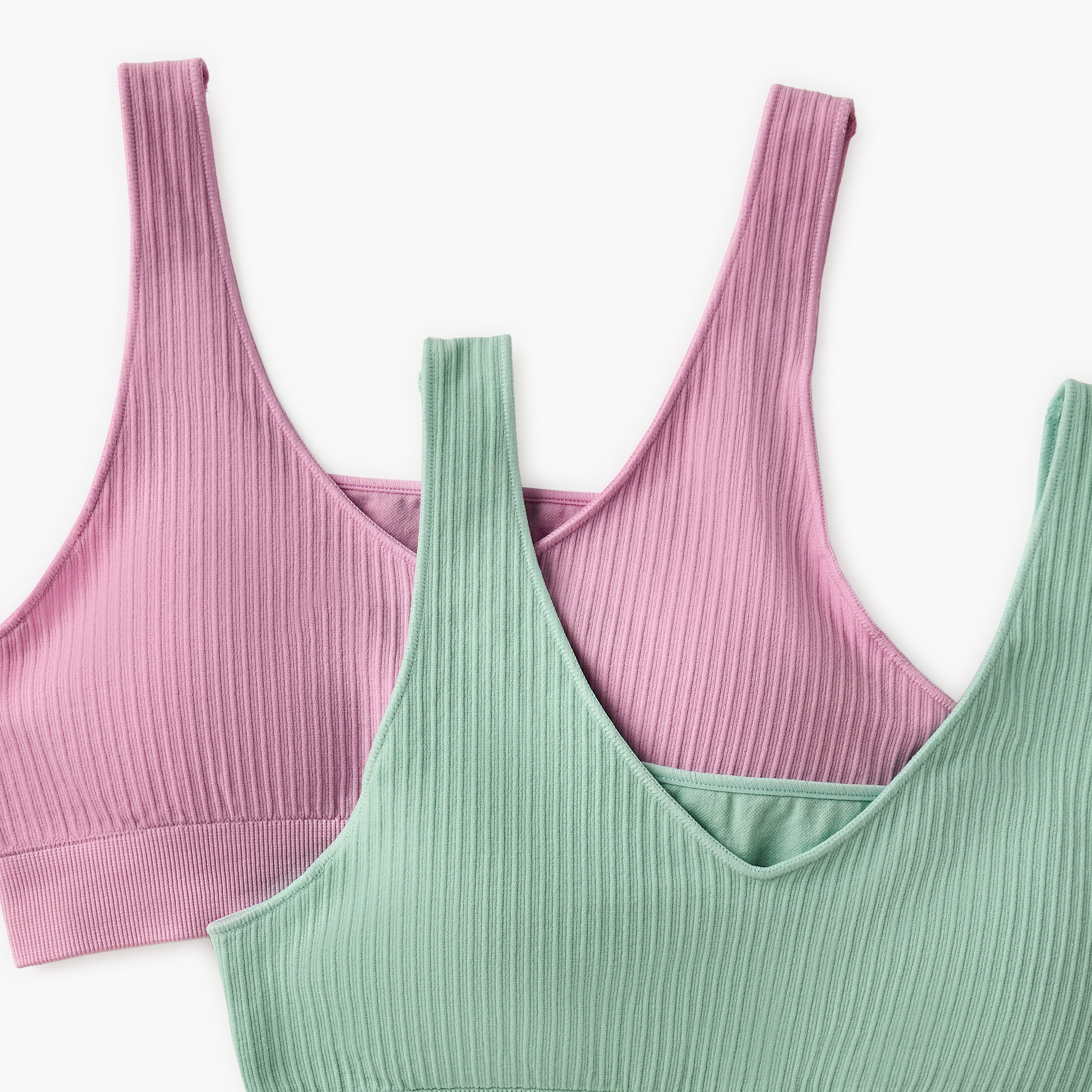 Juniors Ribbed Training Bra - Set of 2-girls-clothing-innerwear-bras-image-4